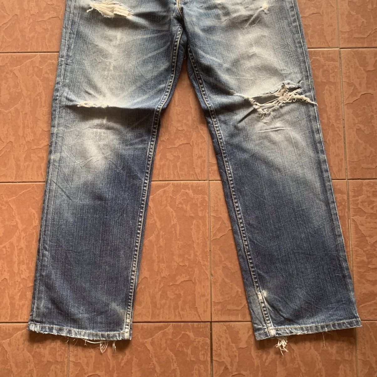 Levi's Vintage Clothing × Vintage LEVI’S 502 JEANS LEVIS DISTRESSED DENIM PANTS TROUSERS Size US 32 / EU 48 - 3 Thumbnail
