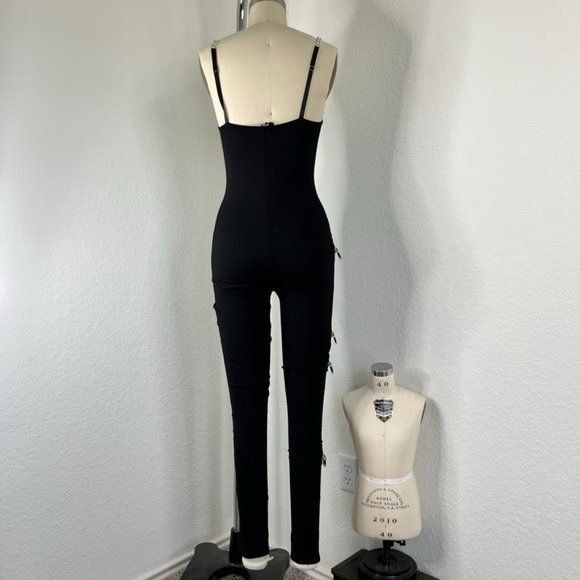 DOLLS KILL Poster Girl Zipper Jumpsuit Onesie