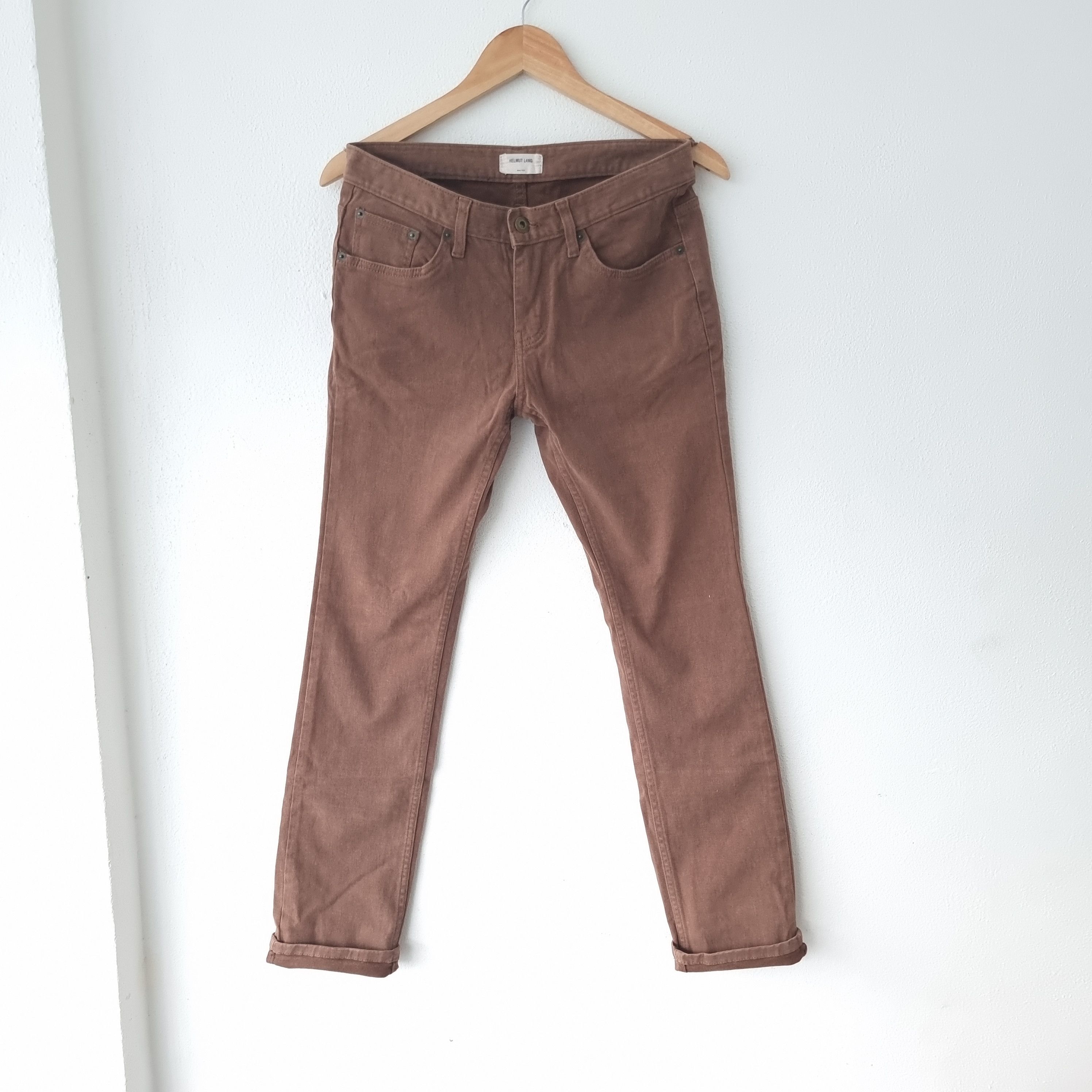 image of Helmut Lang Chino Pants Dark Brown Like Denim, Women's (Size 32)