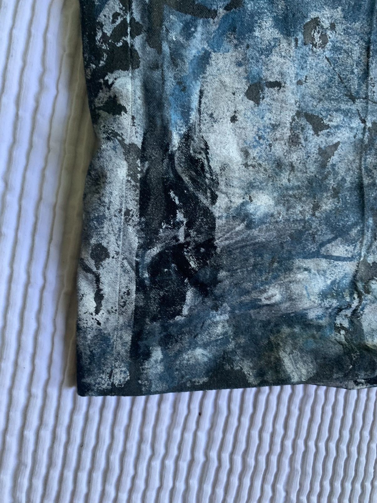 Handmade Painted Pleated Pants Size US 33 - 15 Thumbnail