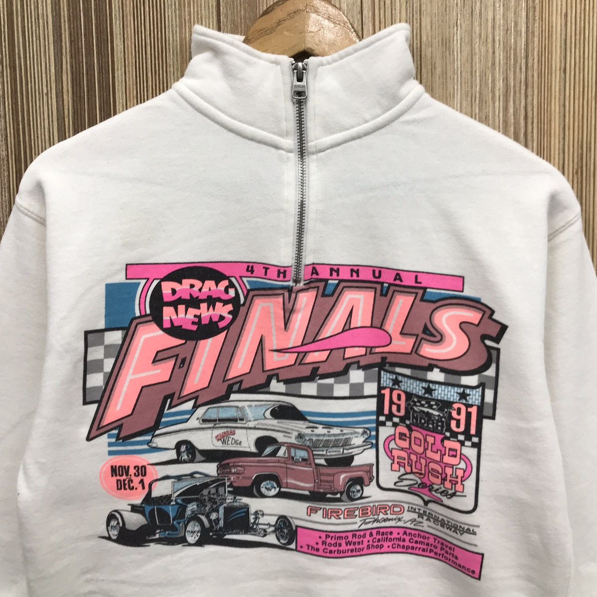 Sports Specialties × Vintage Vintage Drag News 4Th Annual Final Racing Motorsport Sweater Size US S / EU 44-46 / 1 - 2 Thumbnail