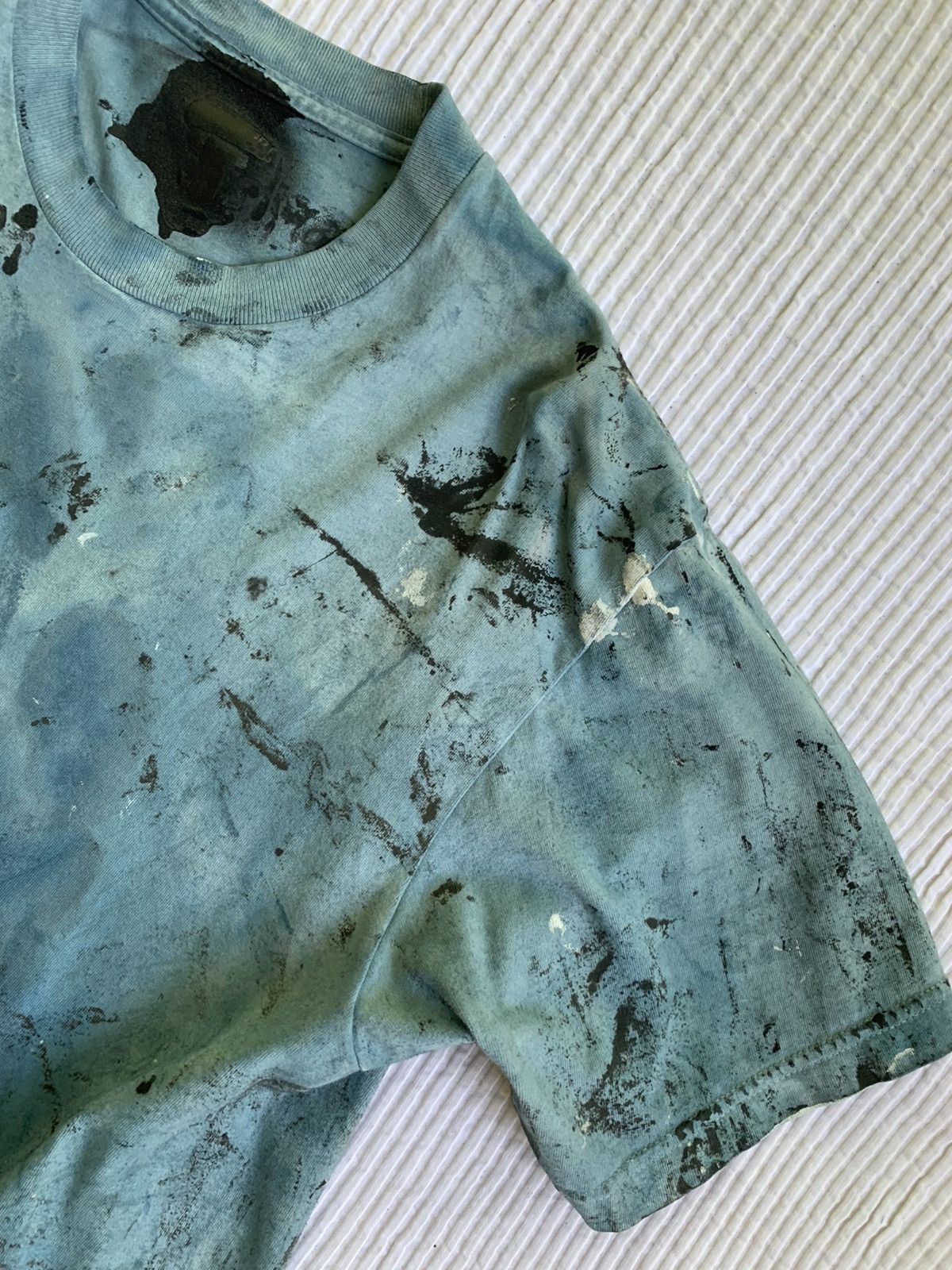 Handmade Light Blue Painted Tee Size US L / EU 52-54 / 3 - 5 Thumbnail