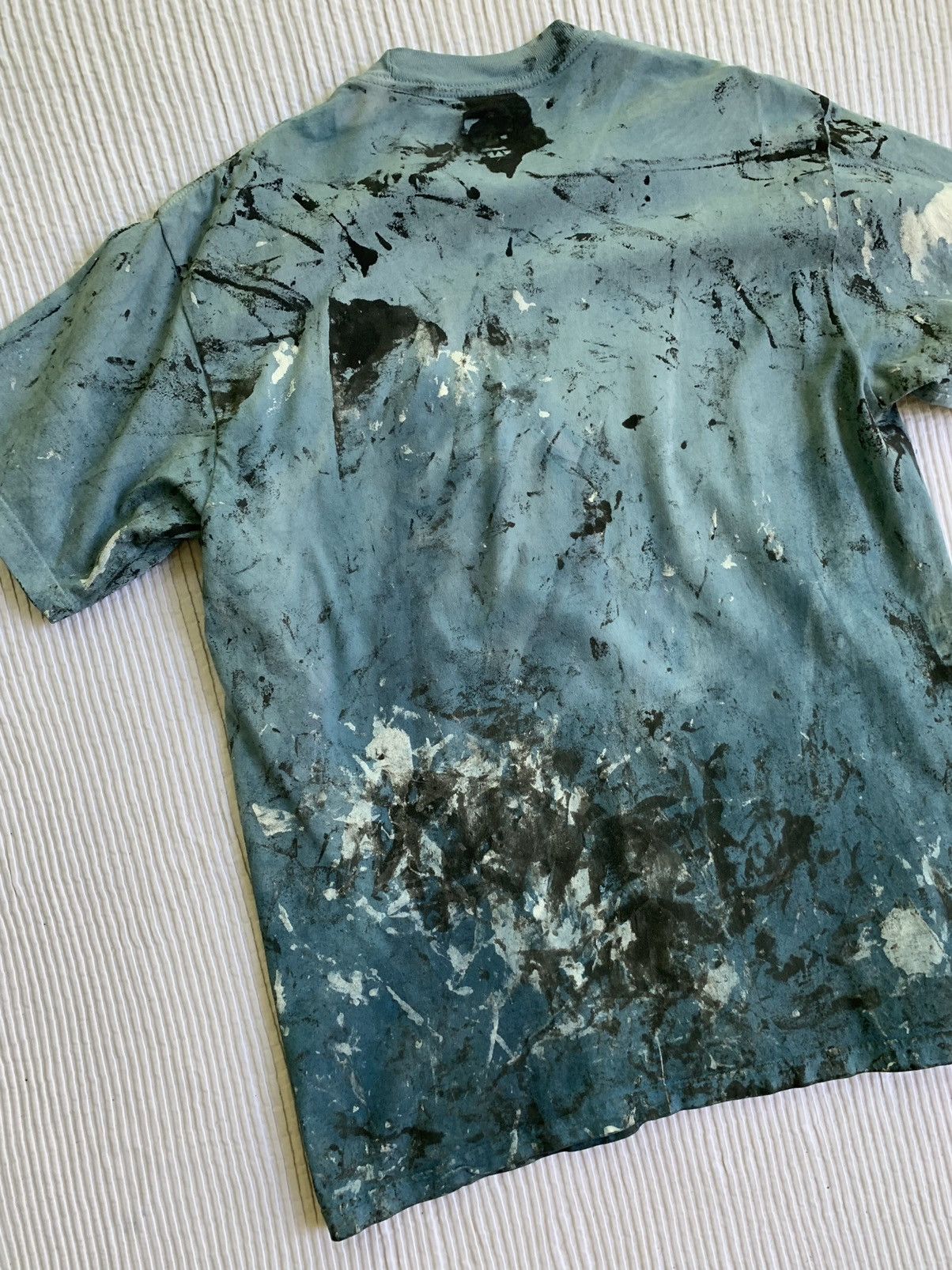 Handmade Light Blue Painted Tee Size US L / EU 52-54 / 3 - 14 Thumbnail