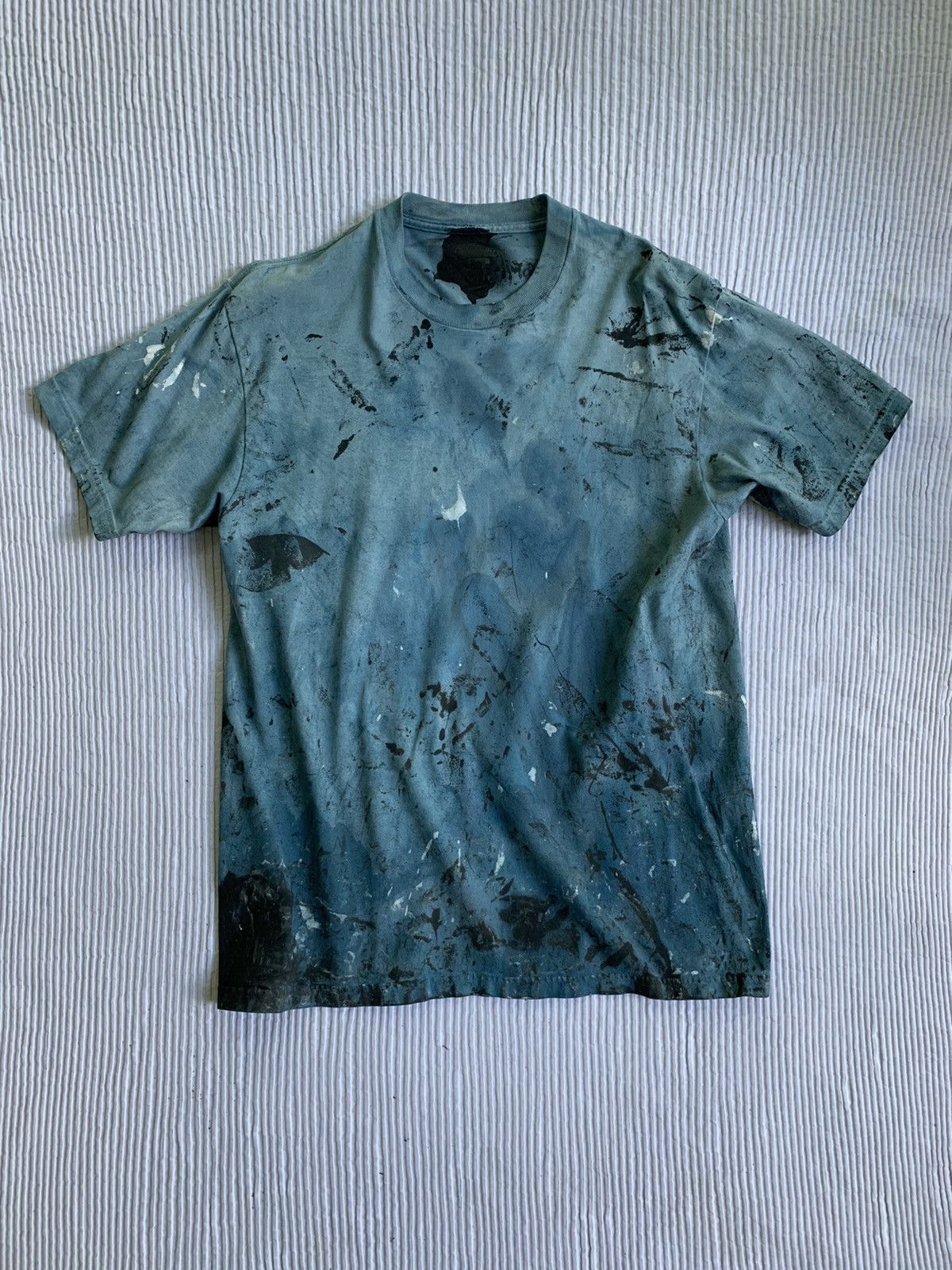 Handmade Light Blue Painted Tee Size US L / EU 52-54 / 3 - 1 Thumbnail