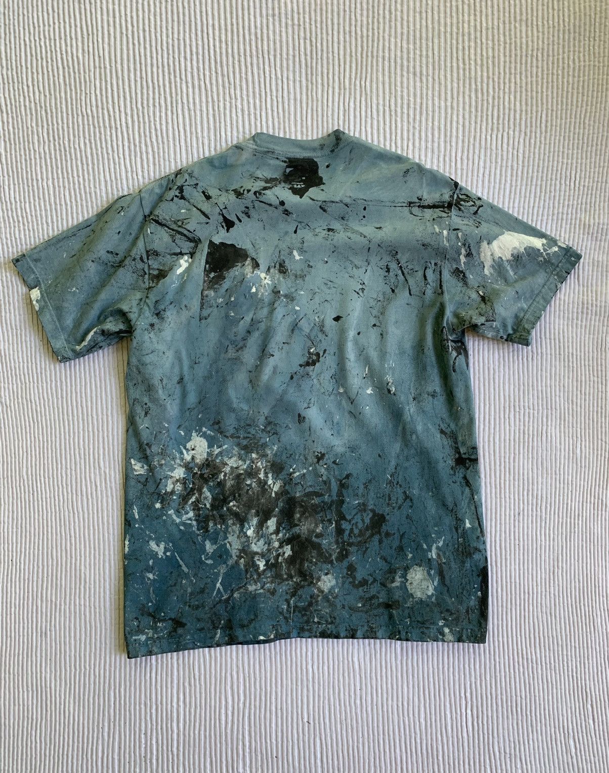 Handmade Light Blue Painted Tee Size US L / EU 52-54 / 3 - 13 Thumbnail
