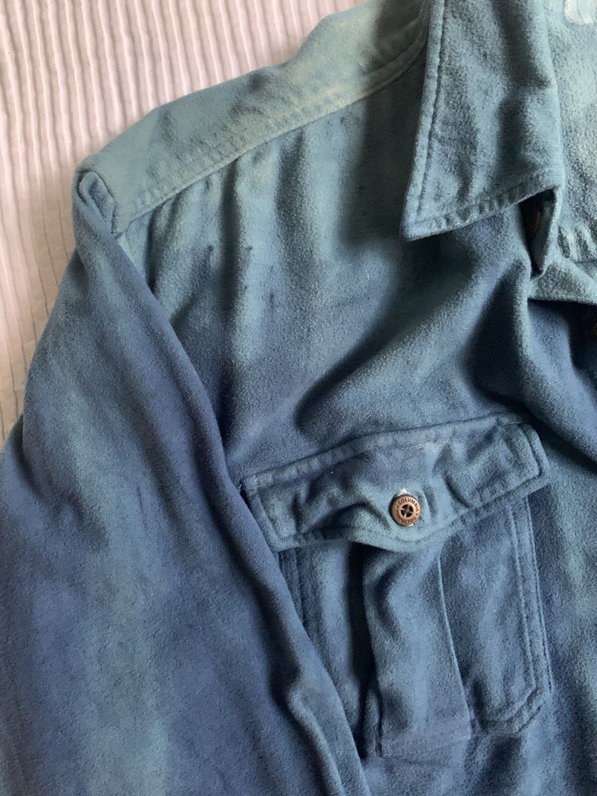 Handmade Moleskin Indigo Vintage Sport Shirt Size US L / EU 52-54 / 3 - 8 Thumbnail