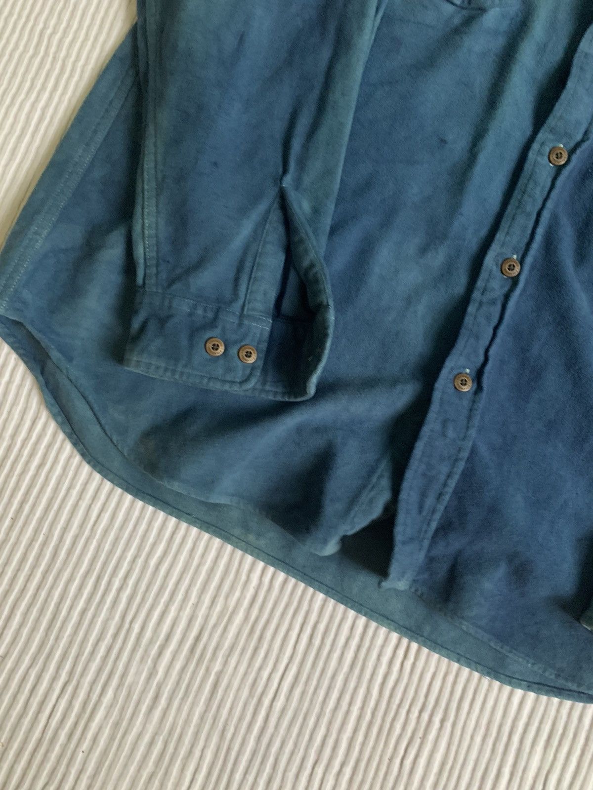 Handmade Moleskin Indigo Vintage Sport Shirt Size US L / EU 52-54 / 3 - 5 Thumbnail