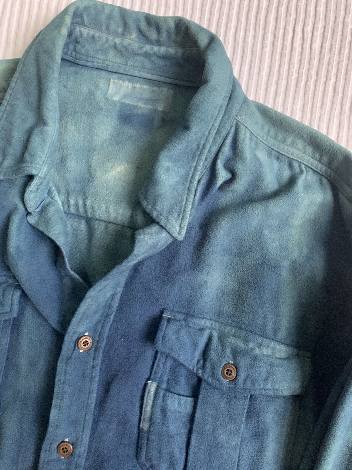 Handmade Moleskin Indigo Vintage Sport Shirt Size US L / EU 52-54 / 3 - 4 Thumbnail