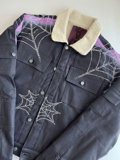 Winter Mens Denim Jacket With Diamond Inlaid Spider Baseball Jacket Sp5der  Designer Jackets Men Women Hip Hop Cardigan Coat From Designertee, $169.75