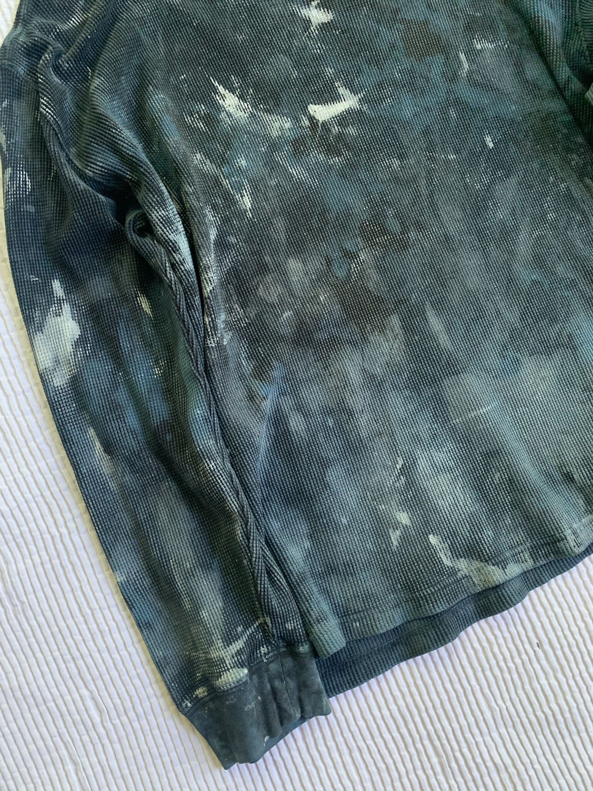 Handmade Blue Painted Black Thermal Size US XL / EU 56 / 4 - 6 Thumbnail