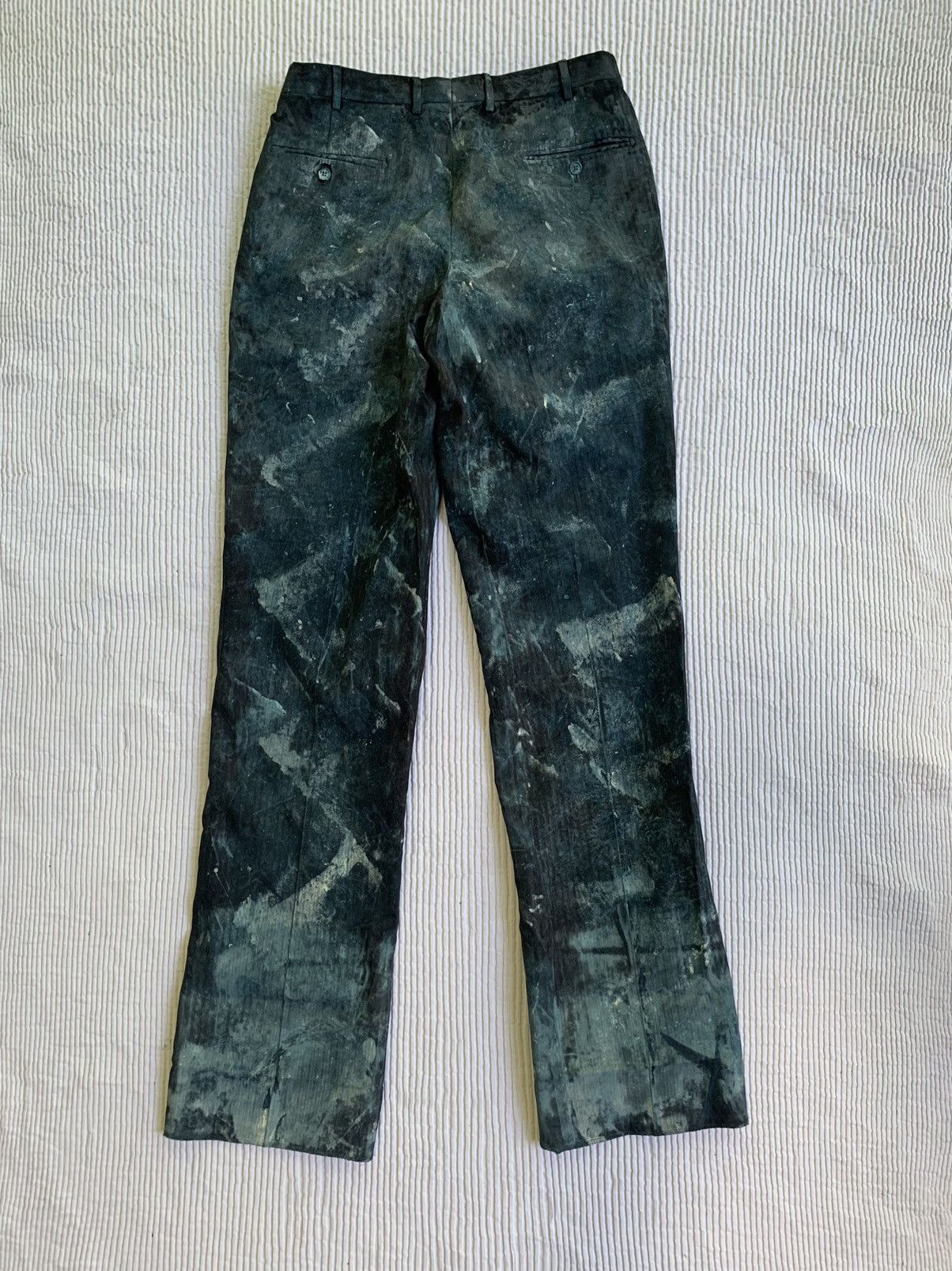 Handmade Deep Sea Hand Camo Painted Pant Size US 33 - 20 Thumbnail