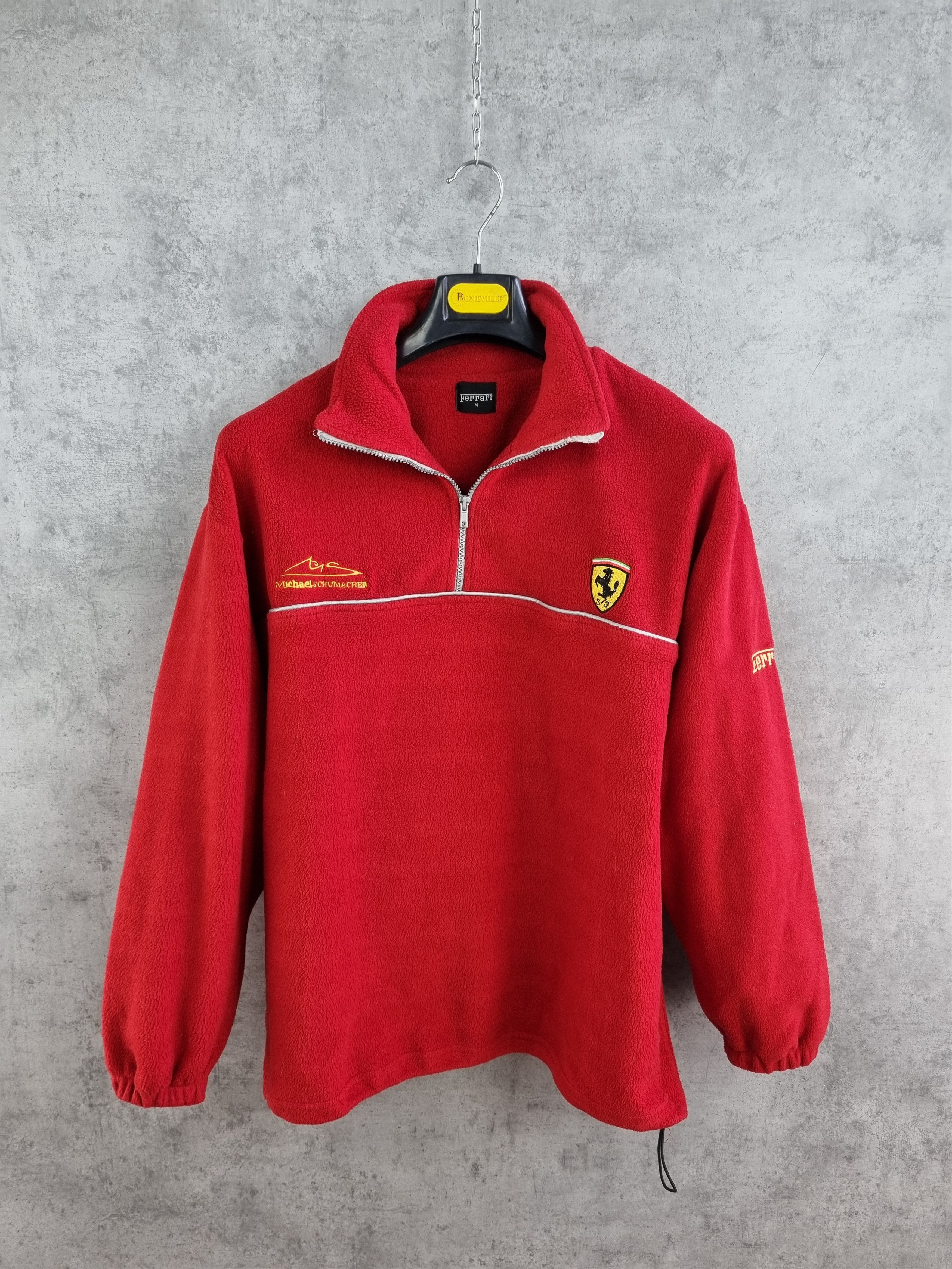 Ferrari × Formula 1 90s Ferrari Schumacher Embroidered logo Fleece Pullover Size US M / EU 48-50 / 2 - 2 Thumbnail