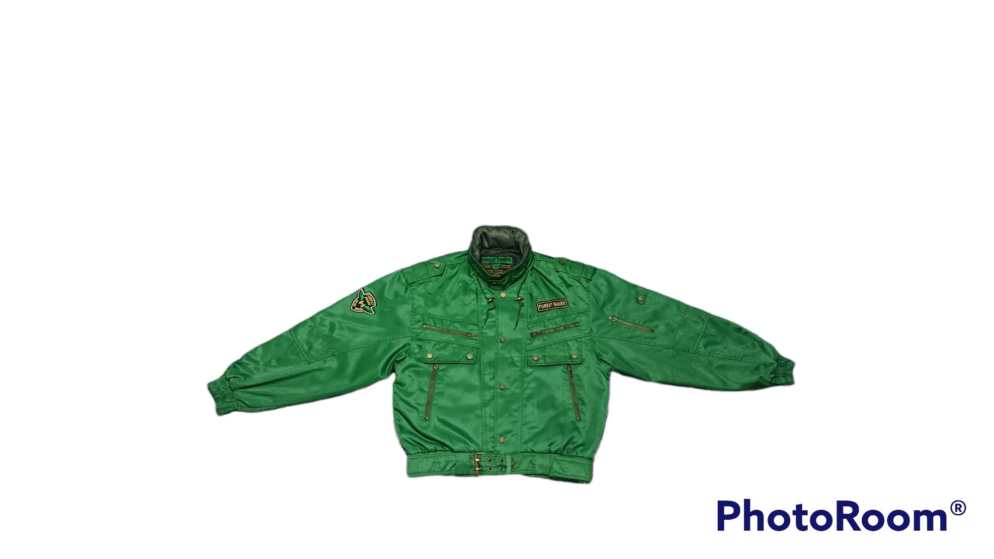 Japanese Brand Vintage 90s Green Leaf Bomber Jacket By Forest Guard Size US XL / EU 56 / 4 - 3 Thumbnail
