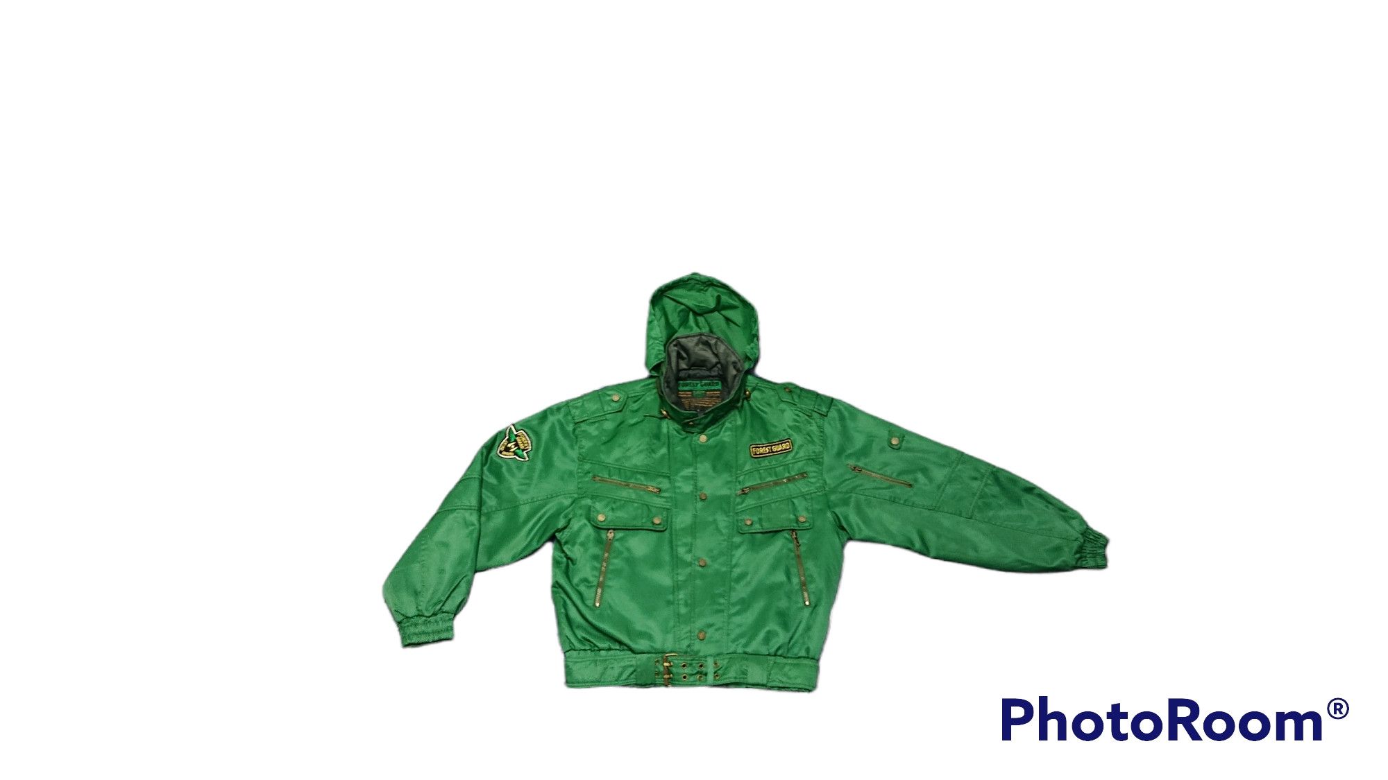 Japanese Brand Vintage 90s Green Leaf Bomber Jacket By Forest Guard Size US XL / EU 56 / 4 - 1 Thumbnail