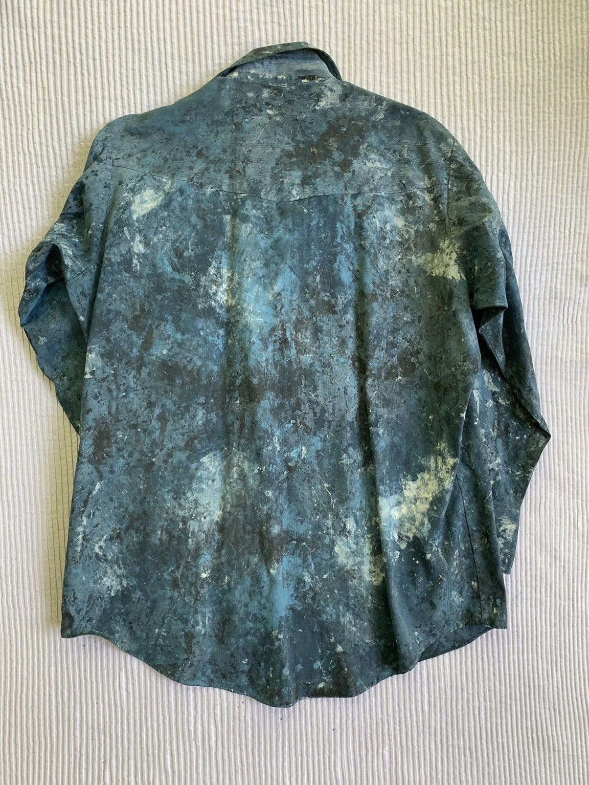 Handmade Black Blue Abex Pearl Snap Button Shirt Size US L / EU 52-54 / 3 - 18 Thumbnail