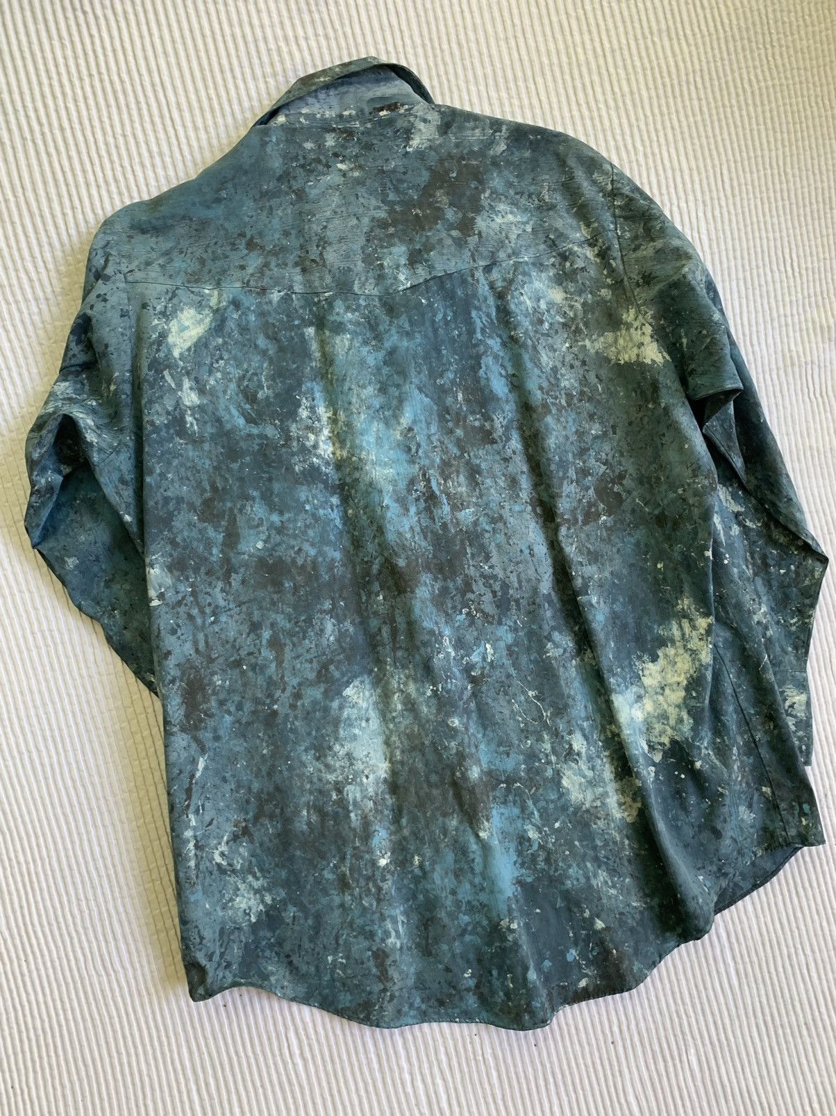 Handmade Black Blue Abex Pearl Snap Button Shirt Size US L / EU 52-54 / 3 - 19 Thumbnail