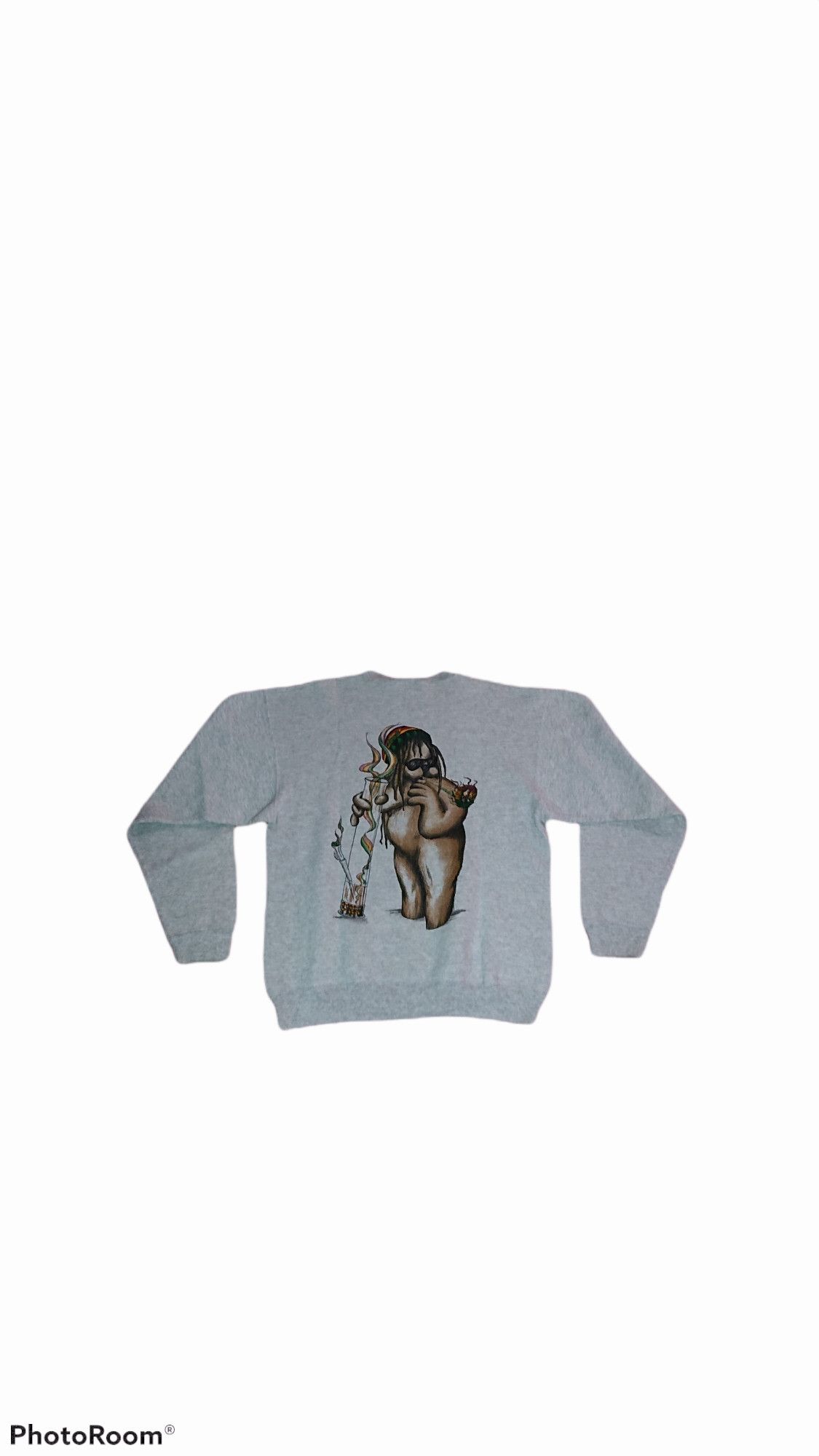Vintage Vintage 80s Smoke Weed Jamaica Rasta Sweatshirt Size US XL / EU 56 / 4 - 1 Thumbnail