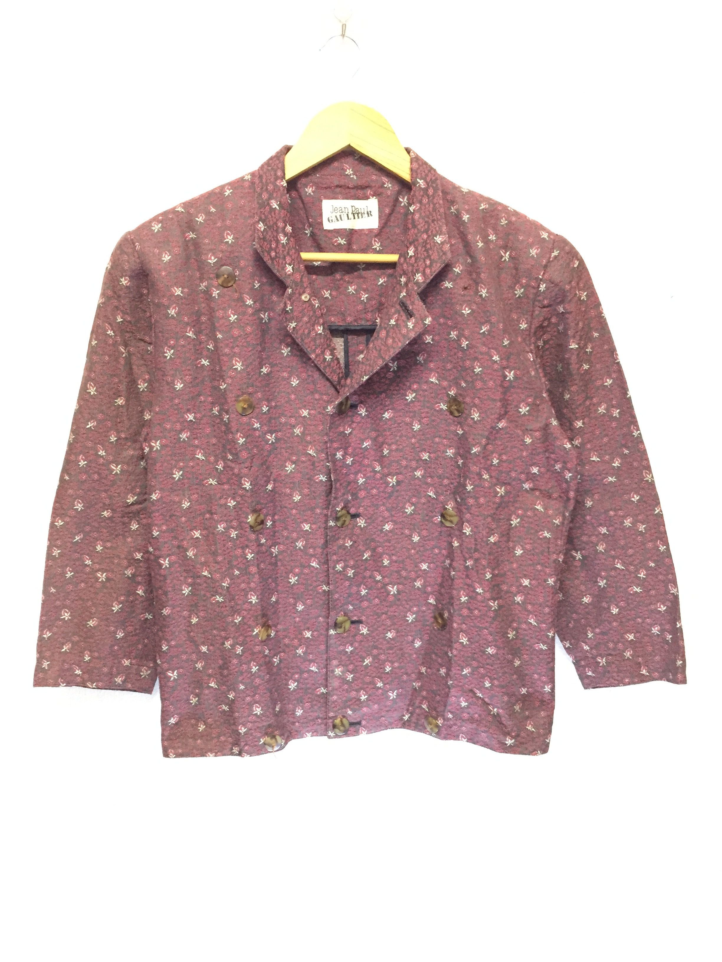 Jean Paul Gaultier 80's JPG gobelins tapestry floral multibutton crop jacket Size S / US 4 / IT 40 - 2 Thumbnail