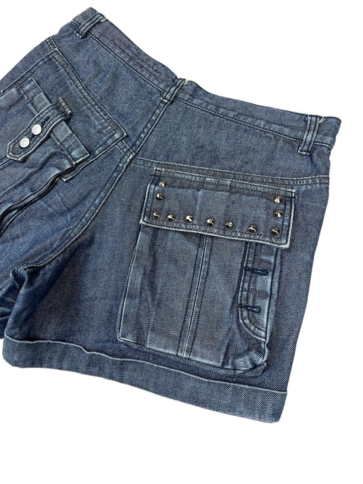 Issey Miyake Sunaokuwahara Studded Denim Hot Pants Size 31" - 6 Thumbnail