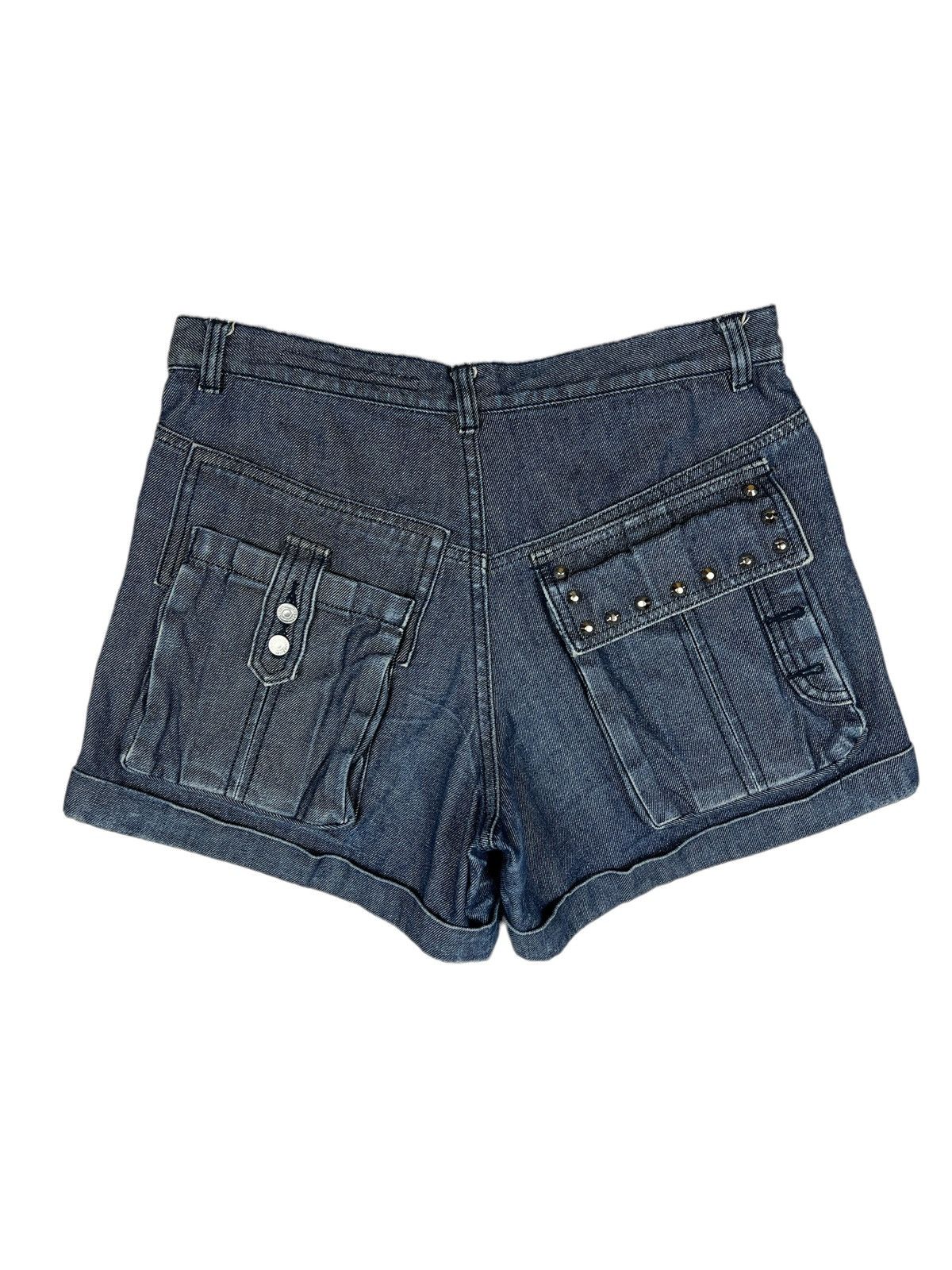 Issey Miyake Sunaokuwahara Studded Denim Hot Pants Size 31" - 2 Thumbnail