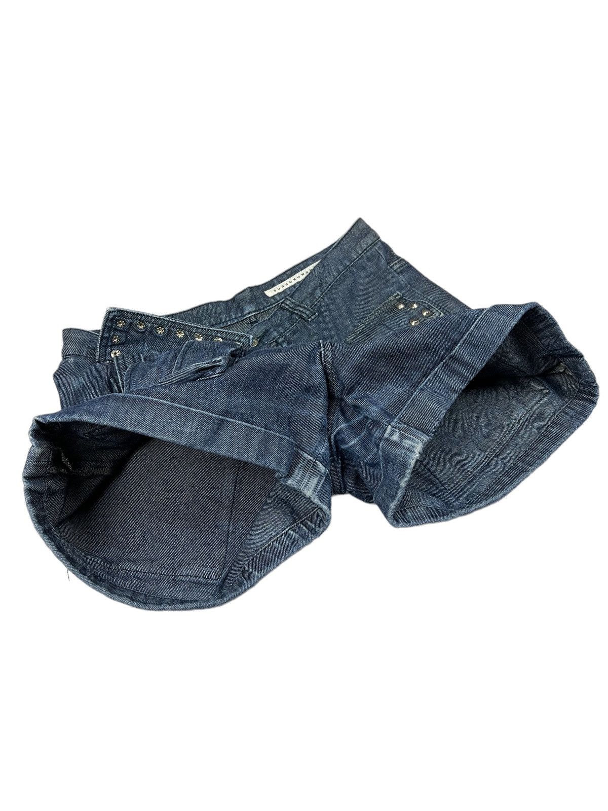Issey Miyake Sunaokuwahara Studded Denim Hot Pants Size 31" - 9 Thumbnail