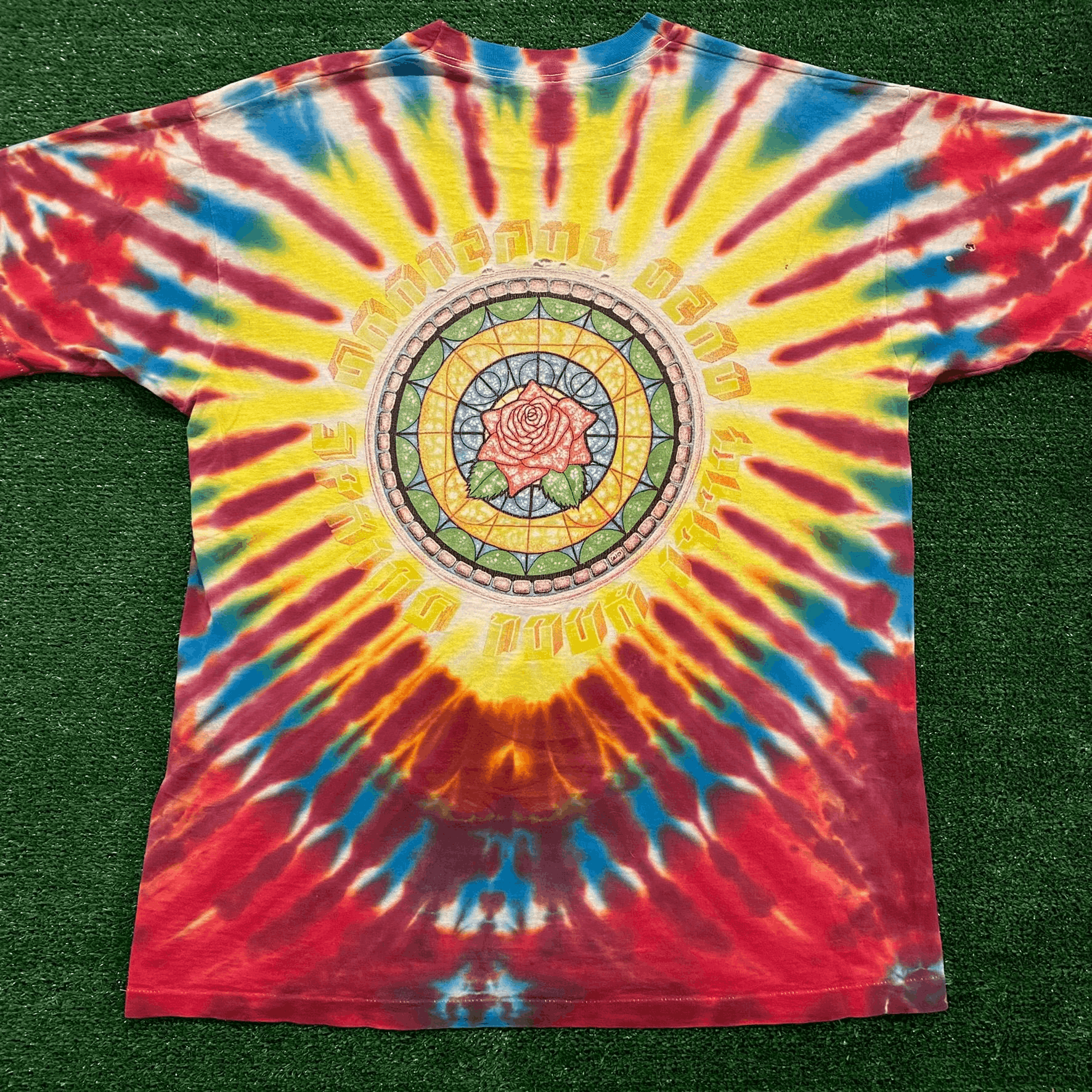 Grateful Dead Grateful Dead Stained Glass Vintage 90s T-Shirt Size US XL / EU 56 / 4 - 4 Thumbnail