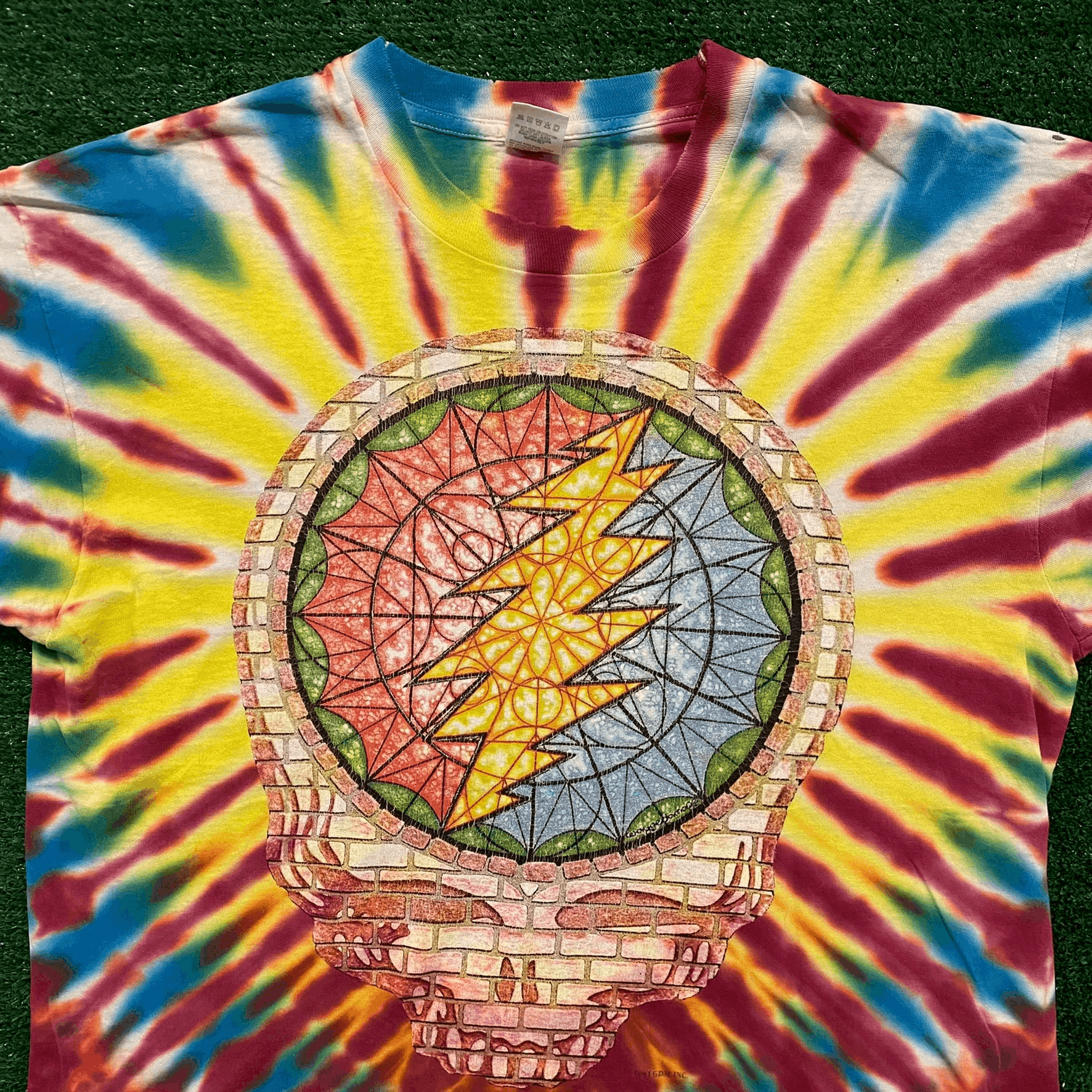 Grateful Dead Grateful Dead Stained Glass Vintage 90s T-Shirt Size US XL / EU 56 / 4 - 2 Thumbnail