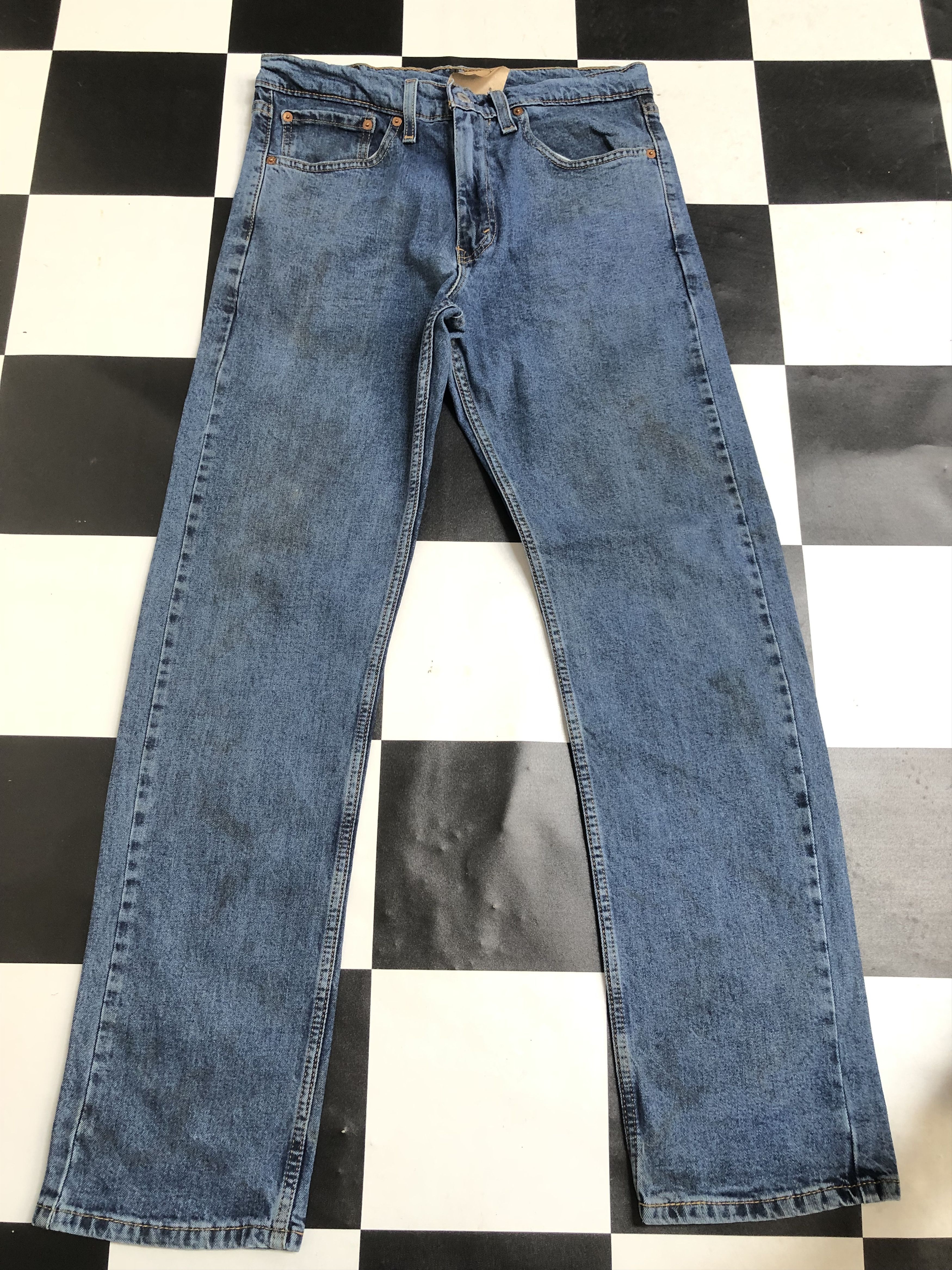 Vintage Levis 505 Blue Stain Denim Jean L389