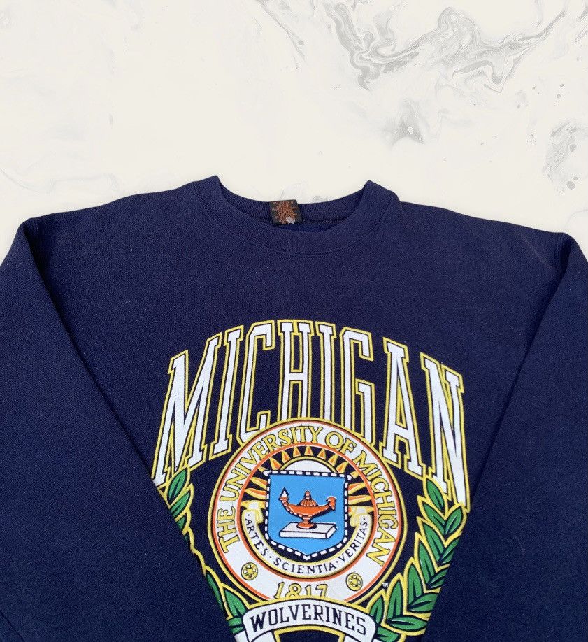 Vintage Vintage Michigan Wolverines University Football Sweatshirt Size US L / EU 52-54 / 3 - 4 Thumbnail