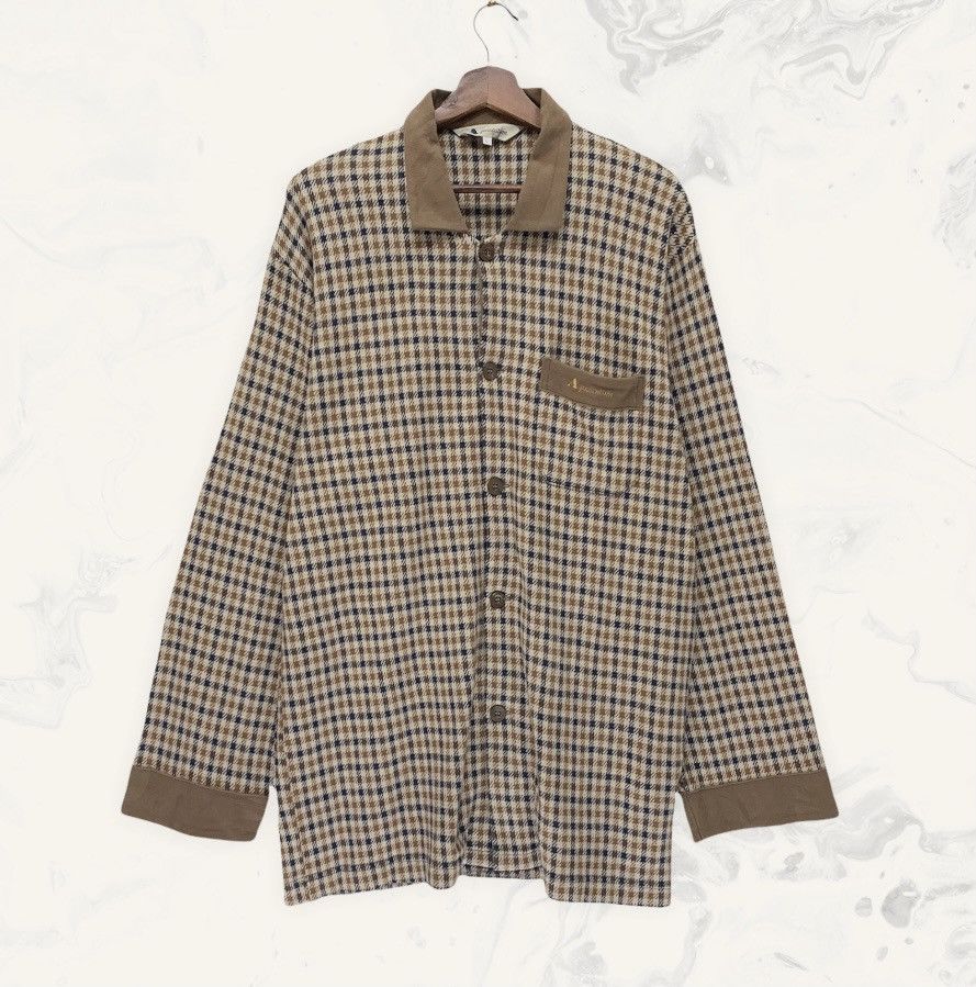 Vintage Aquascutum Of London Nova Check Long Sleeve Shirt