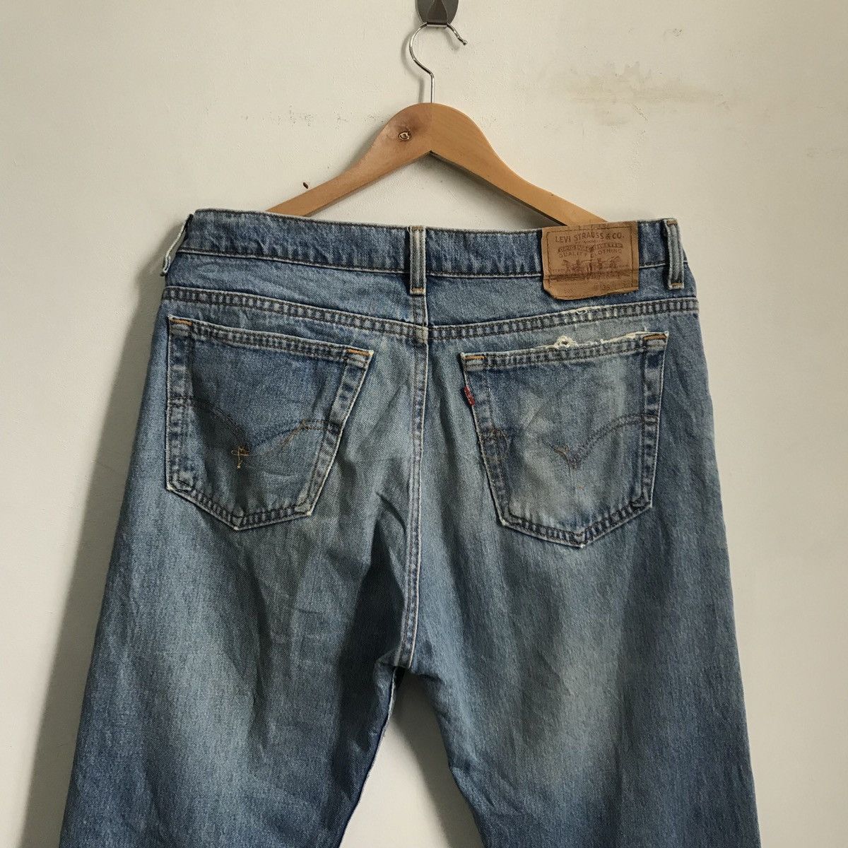 Levi's Levis 505 Made in USA Distressed Denim Jeans Size US 35 - 8 Thumbnail