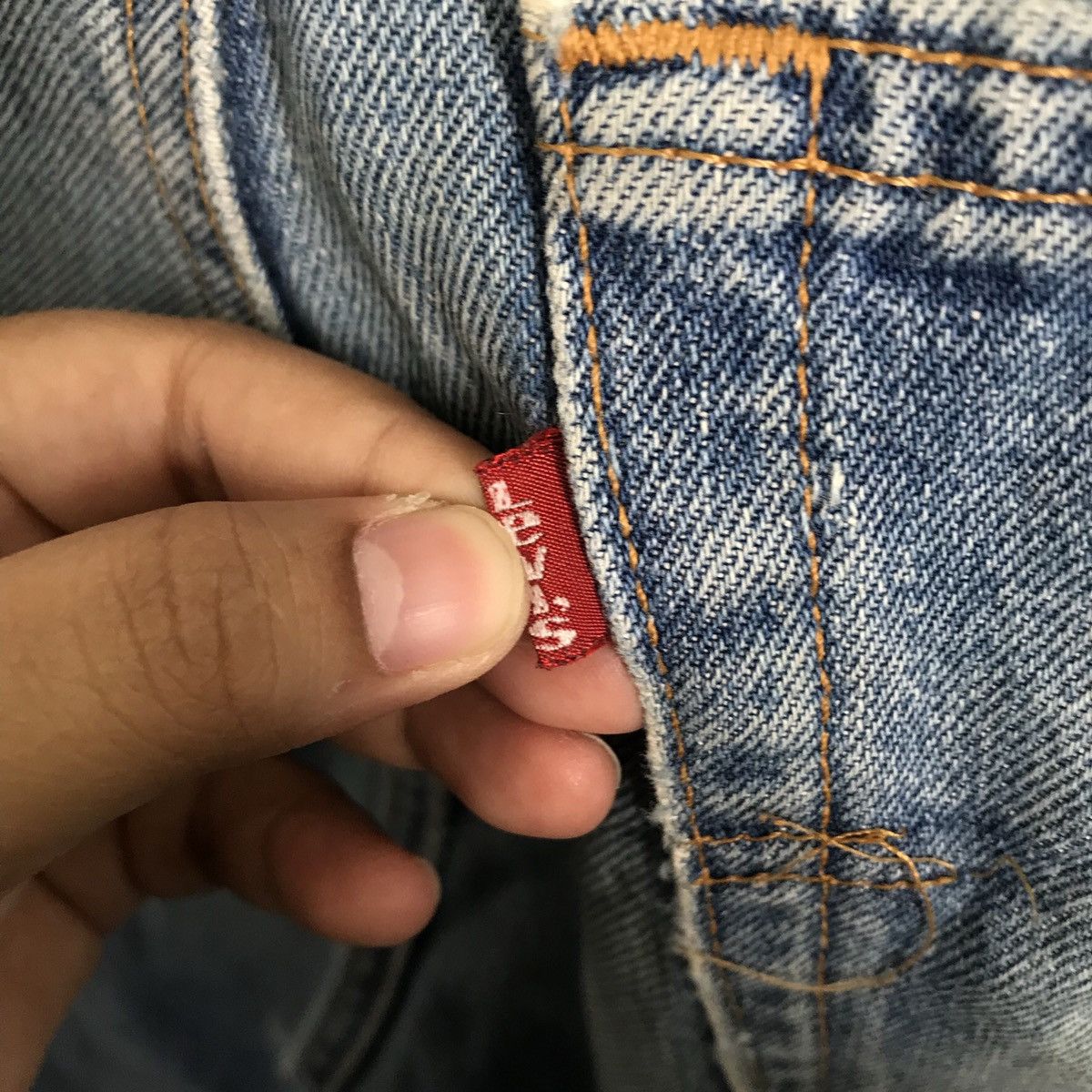 Levi's Levis 505 Made in USA Distressed Denim Jeans Size US 35 - 10 Thumbnail