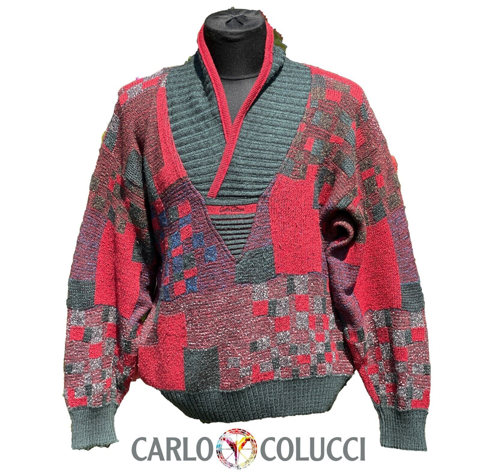 Carlo Colucci Carlo Colucci Jumper Knit 3D Sweater Coogi size 50 M 2 14 Size US M / EU 48-50 / 2 - 12 Thumbnail
