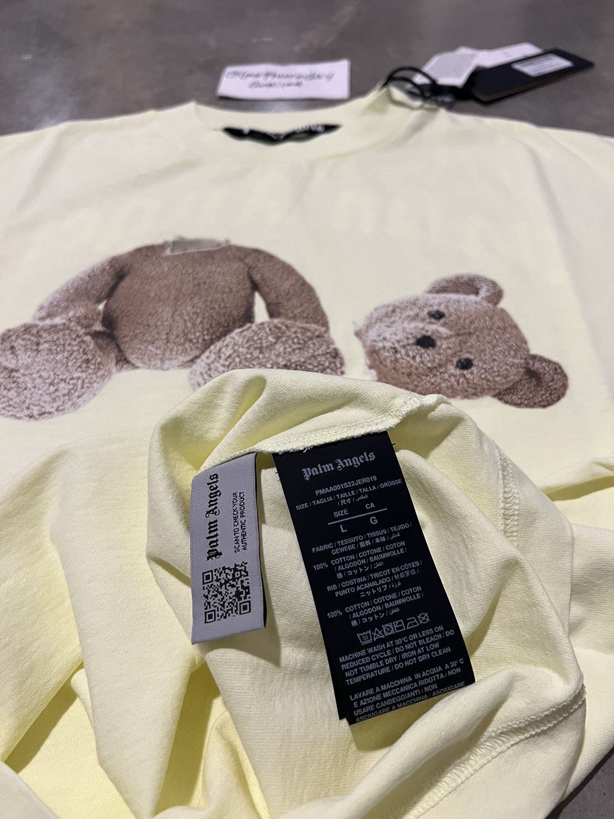 Palm Angels Palm Angels Classic Bear Tee Yellow Large Size US L / EU 52-54 / 3 - 12 Thumbnail