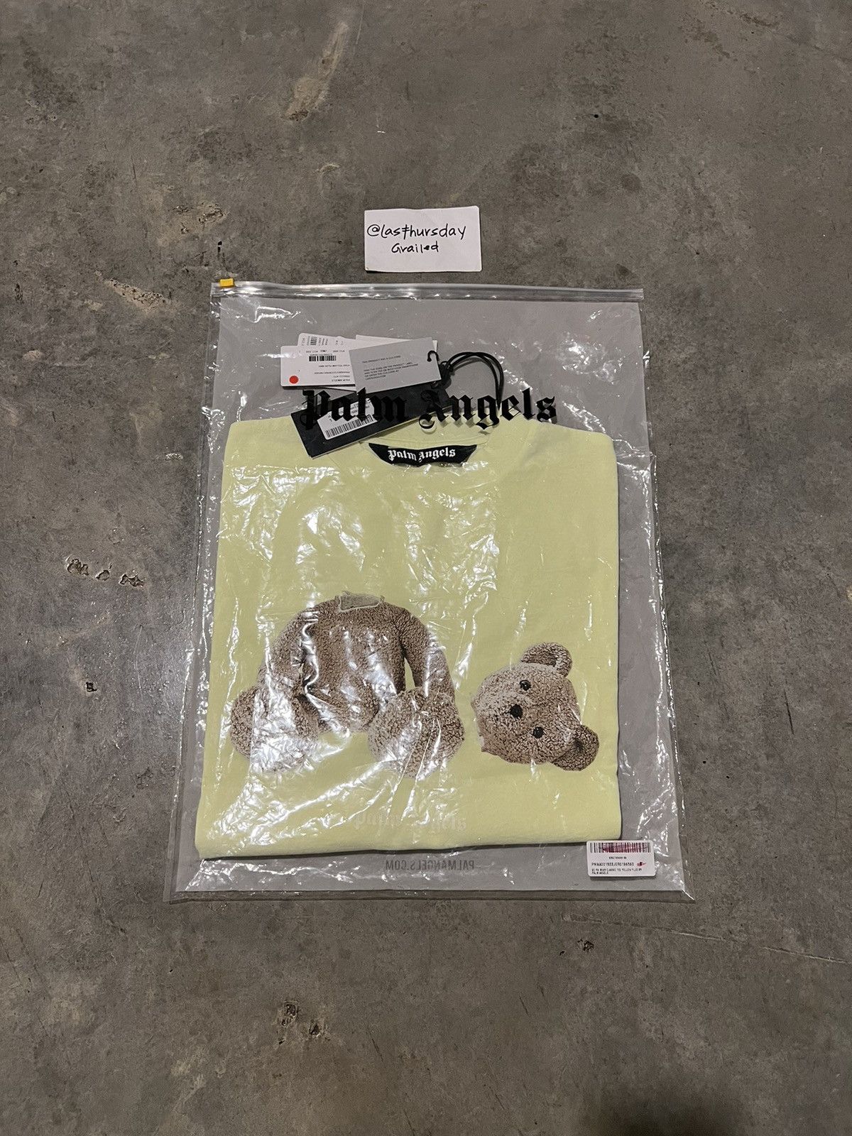Palm Angels Palm Angels Classic Bear Tee Yellow Large Size US L / EU 52-54 / 3 - 4 Thumbnail