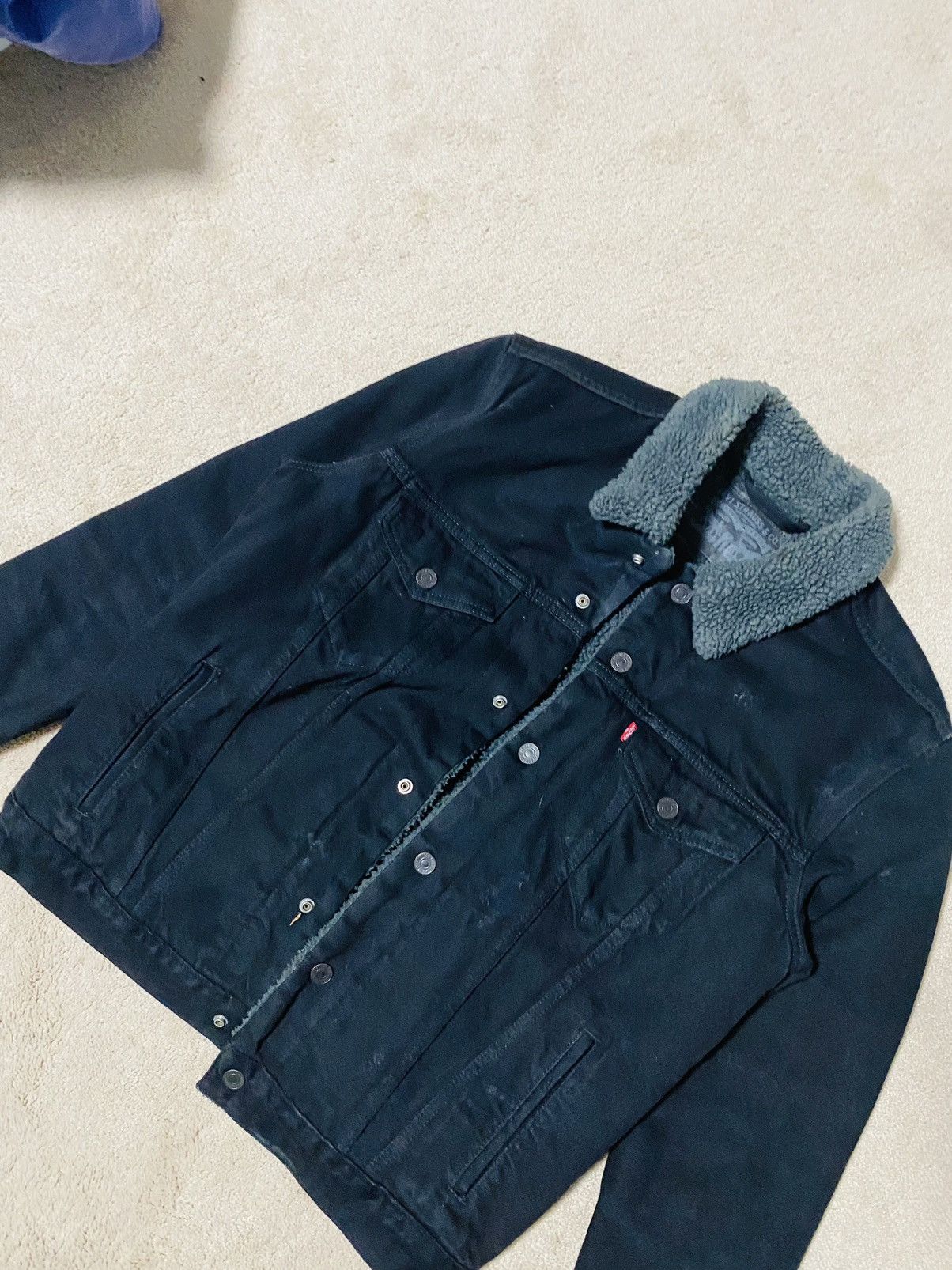 Levi's Black Levi’s denim jacket with fur lining Size US M / EU 48-50 / 2 - 9 Thumbnail