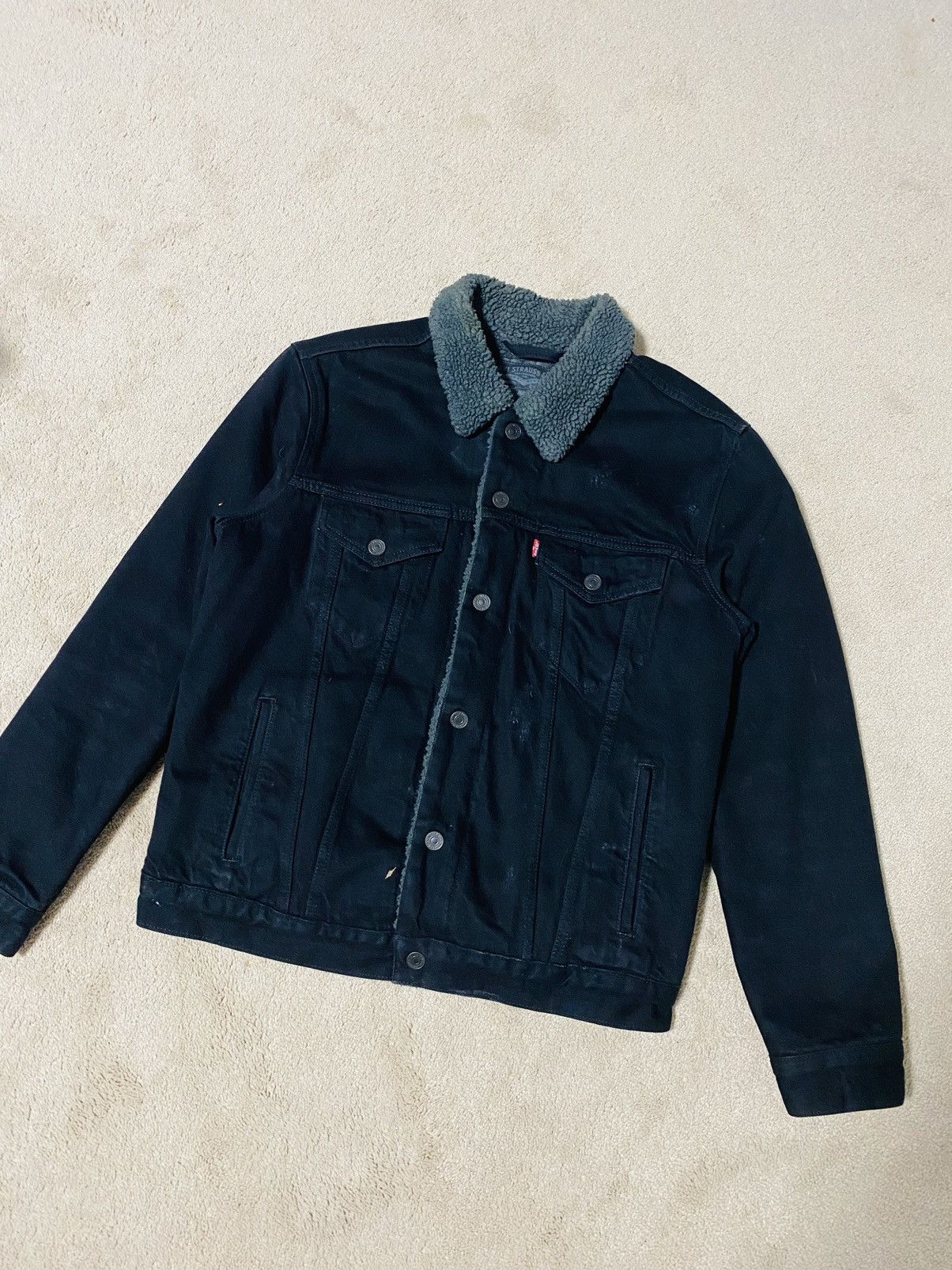 Levi's Black Levi’s denim jacket with fur lining Size US M / EU 48-50 / 2 - 2 Thumbnail