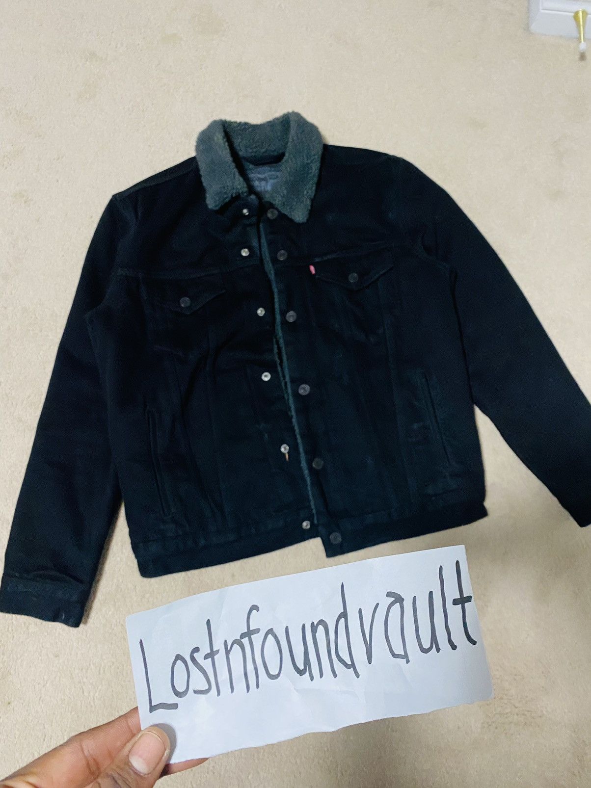 Levi's Black Levi’s denim jacket with fur lining Size US M / EU 48-50 / 2 - 10 Thumbnail