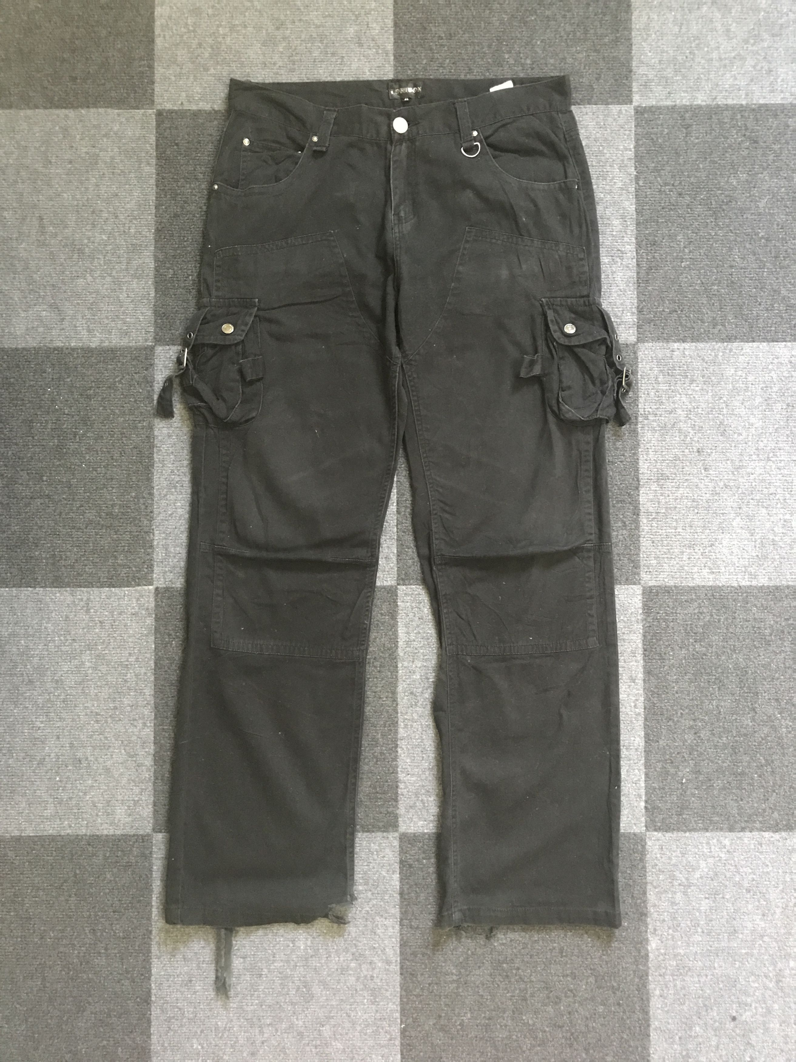 image of Seditionaries P267 Lowbox Double Knee Cargo Pant in Black, Men's (Size 33)