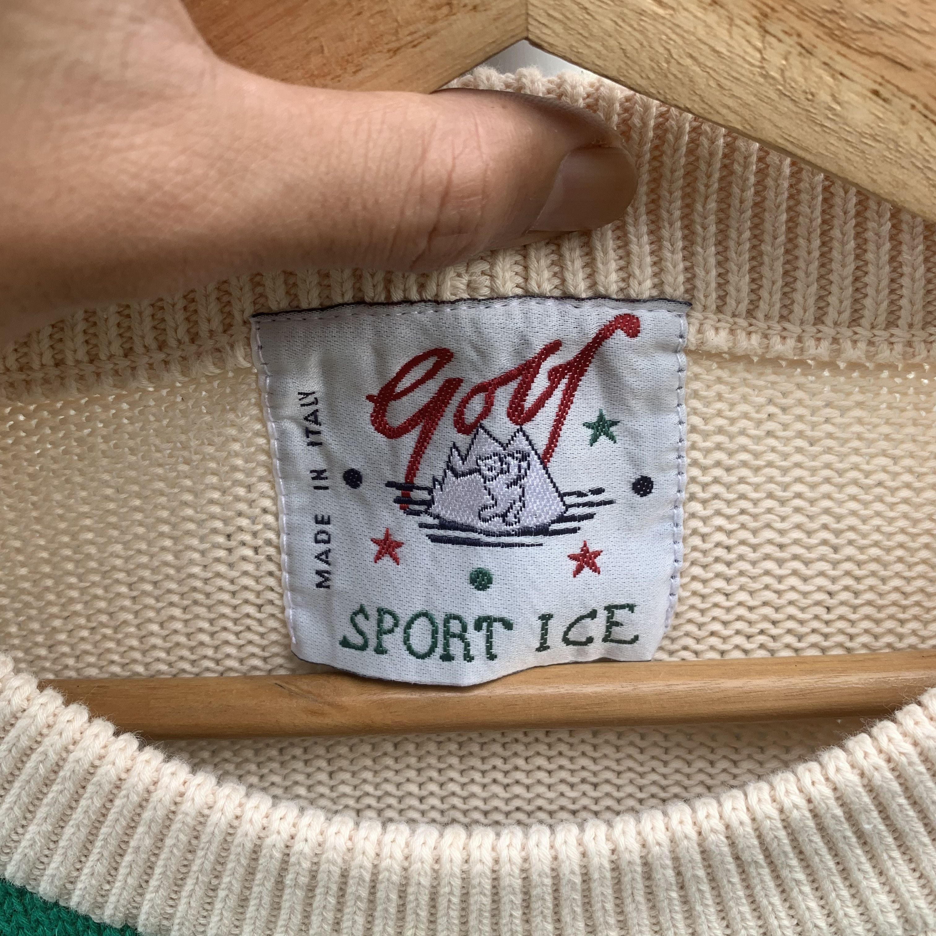 Aran Isles Knitwear 💥 STEALS 💥 Vintage Golf Sport Ice Knit Embroidery Sweater Size L / US 10 / IT 46 - 7 Thumbnail