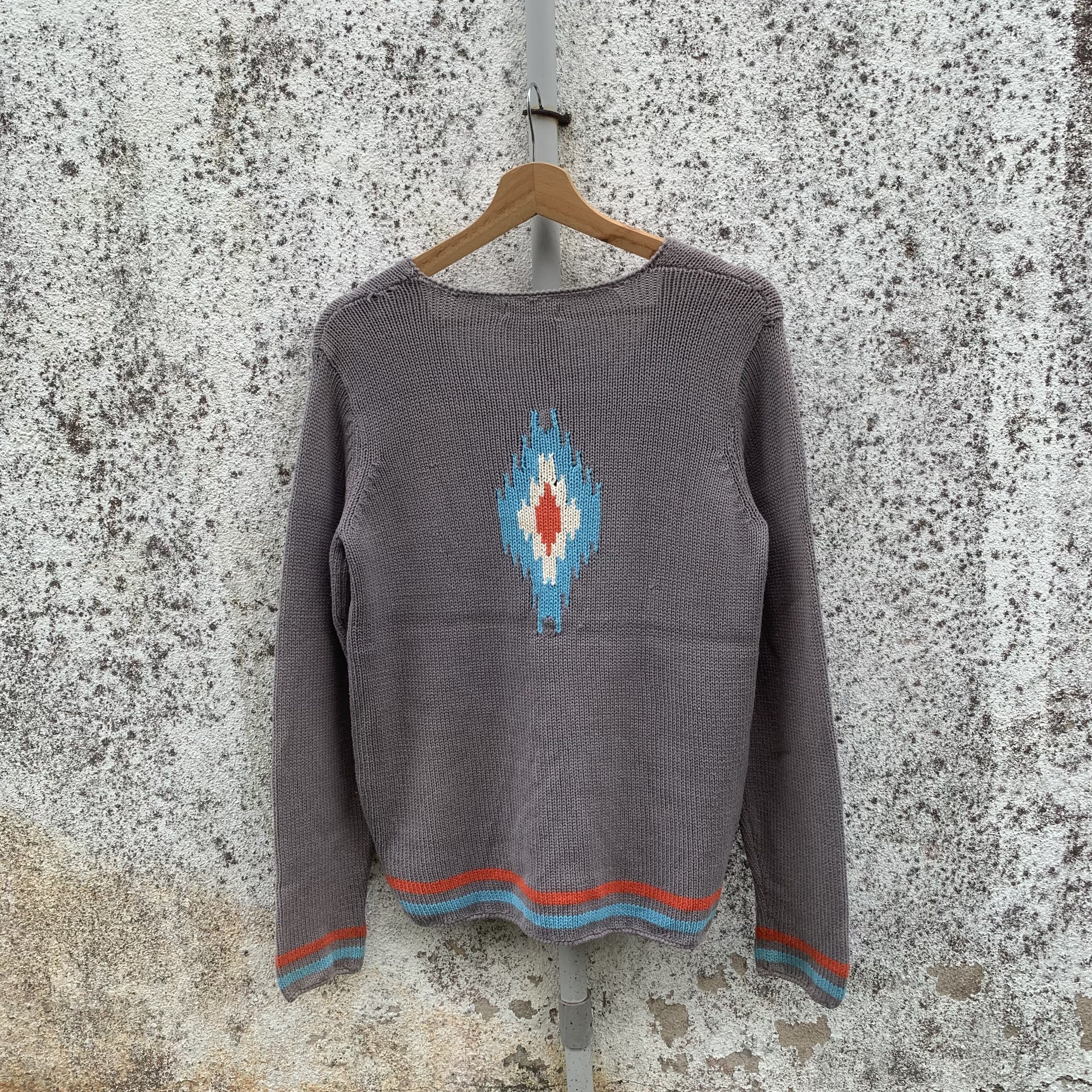 If Six Was Nine GRAILS 💥 BROWNY Knit Navajo Embroidery Cardigan Sweater Size M / US 6-8 / IT 42-44 - 7 Thumbnail