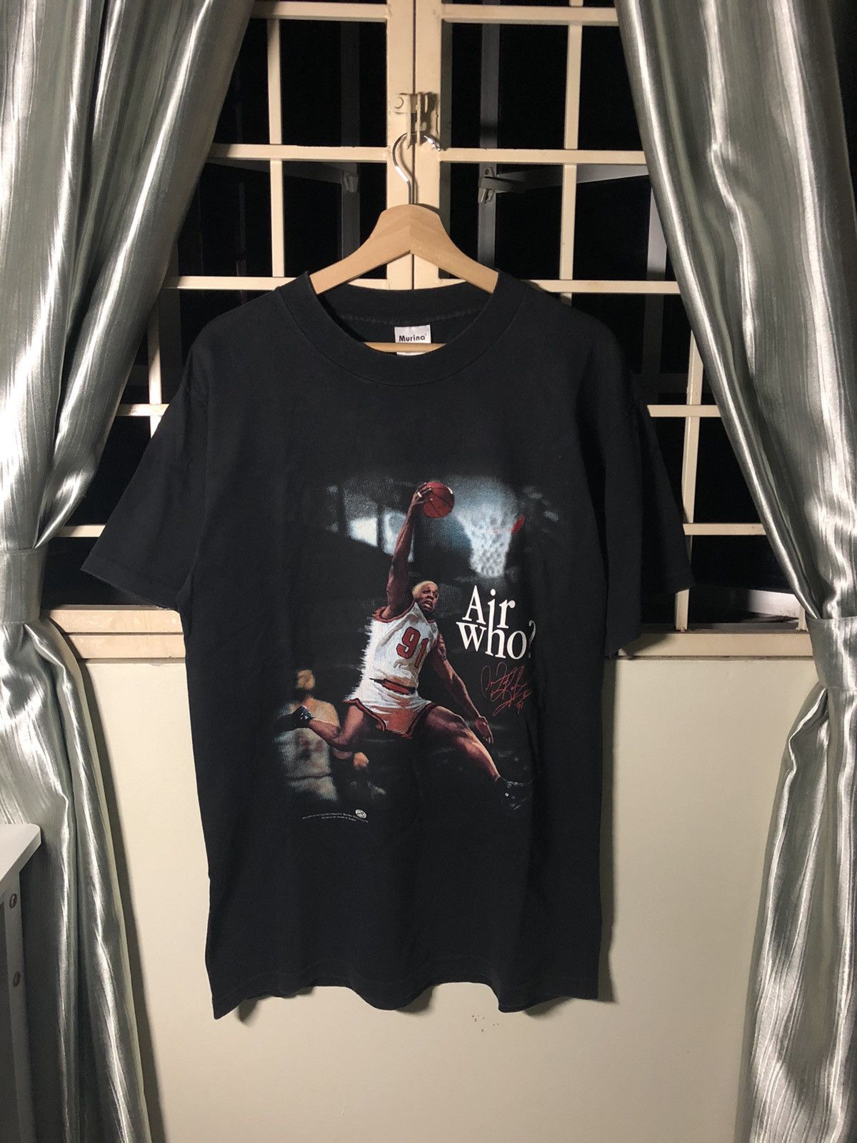 NBA × Rap Tees × Vintage Dennis rodman vtg tee murina air who rare ! |  Grailed