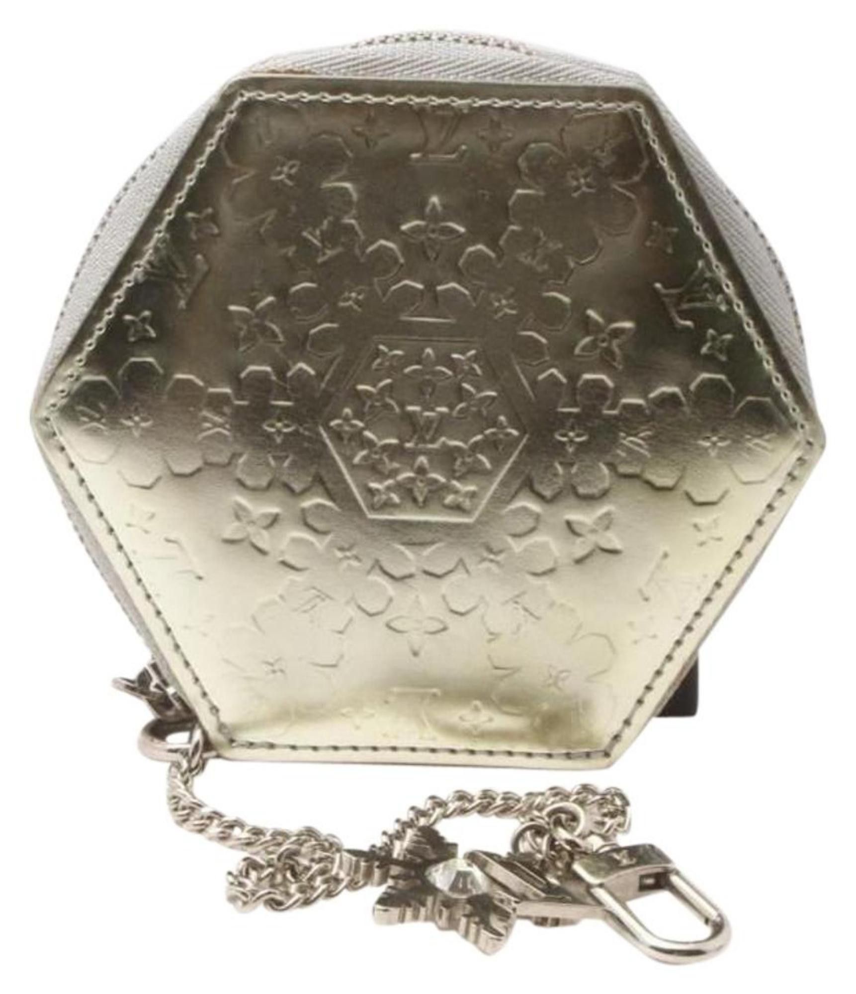 Louis Vuitton Gold Porte Monnaie Flocon Coin Purse 1L99a