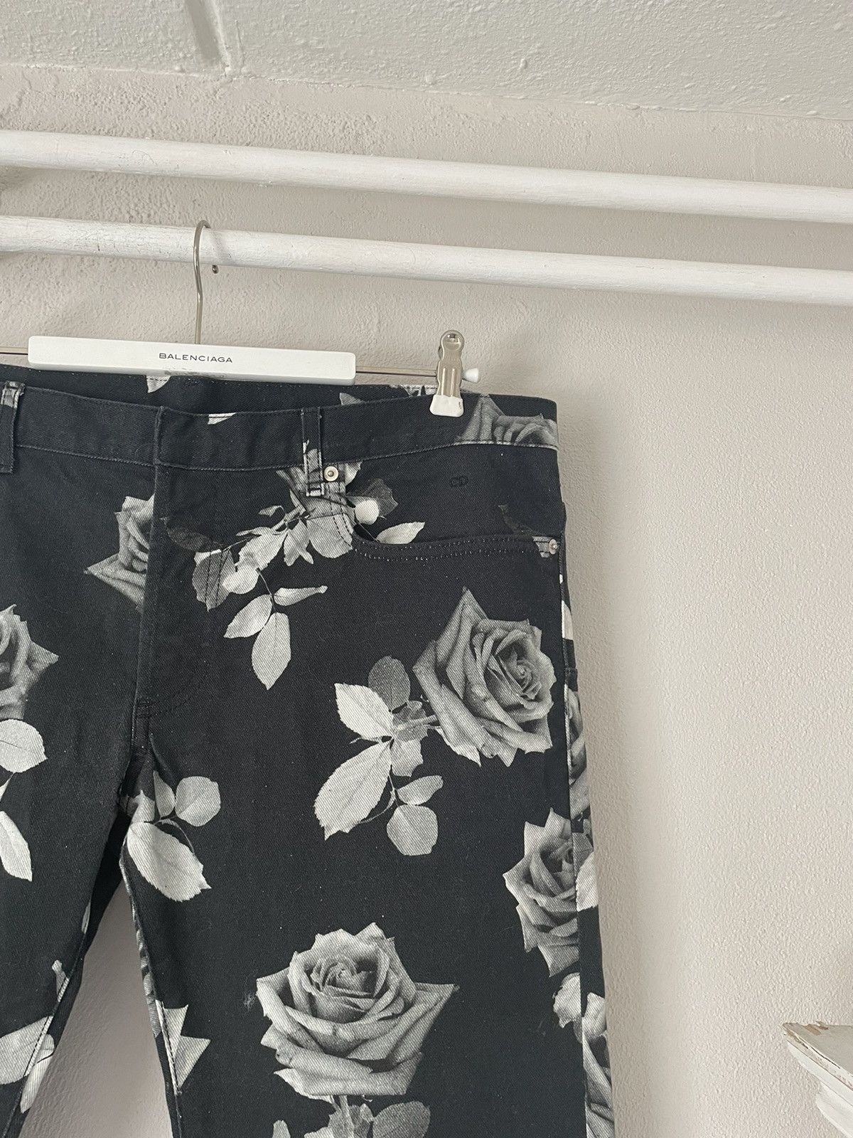 Dior Rose Print Denim Jeans Size US 36 / EU 52 - 6 Thumbnail