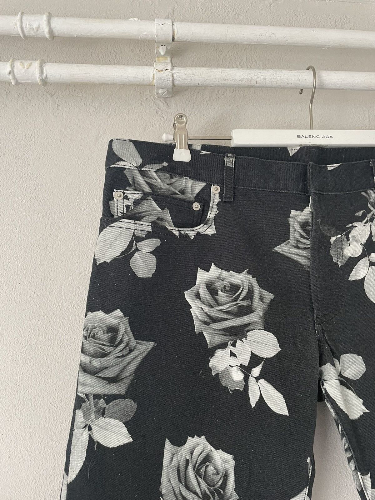 Dior Rose Print Denim Jeans Size US 36 / EU 52 - 3 Thumbnail