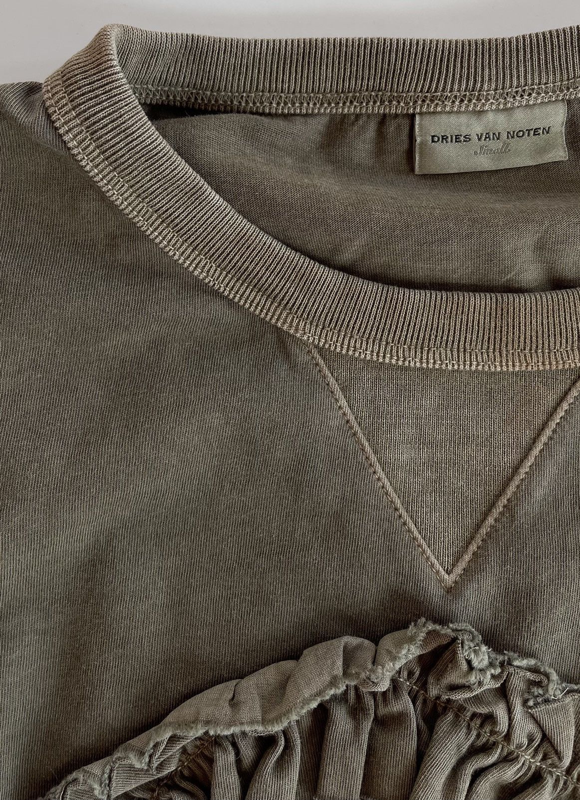 Dries Van Noten Ruffle Trim Cotton T-shirt Archive Size S / US 4 / IT 40 - 3 Thumbnail