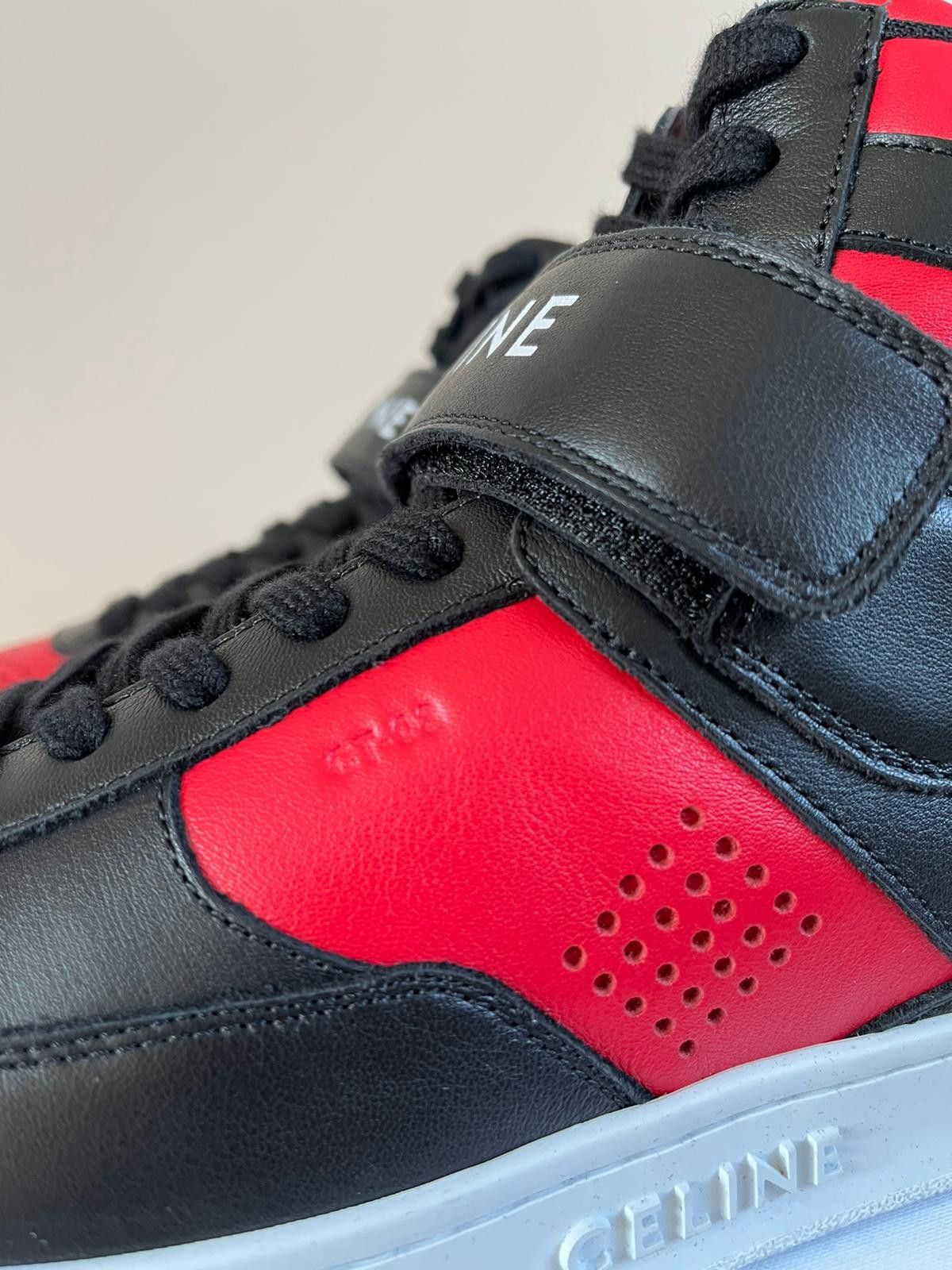 Celine Q.2 / High Top Sneaker With Scratch 05 in Black / Red Size US 9 / EU 42 - 6 Thumbnail