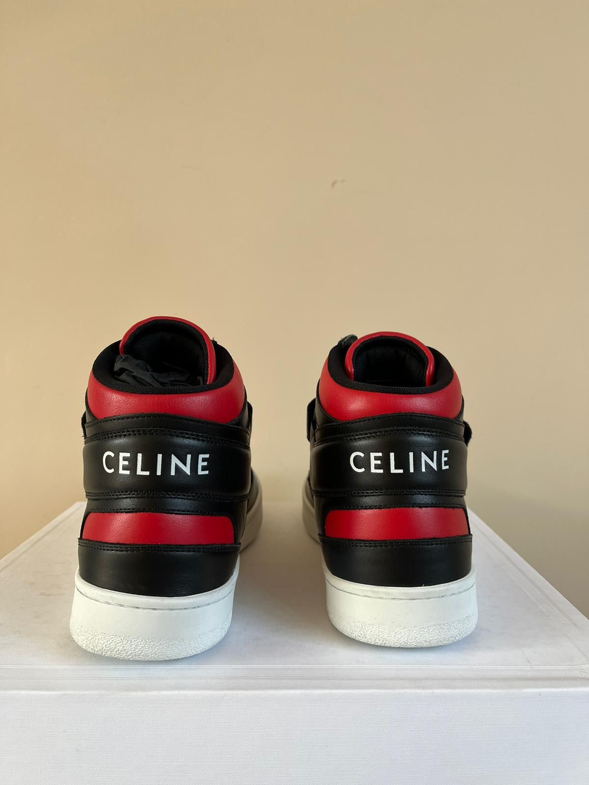 Celine High Top Sneaker With Scratch 05 in Black / Red Size US 10 / EU 43 - 14 Thumbnail