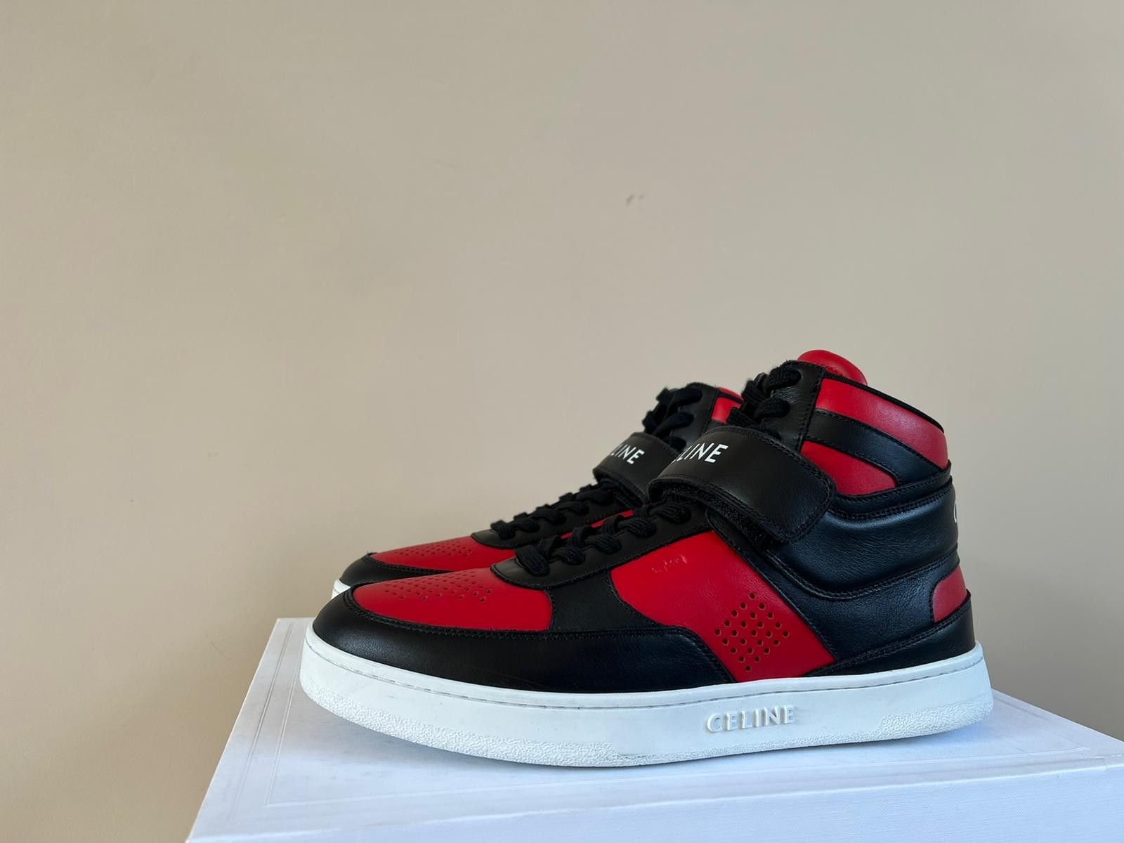 Celine High Top Sneaker With Scratch 05 in Black / Red Size US 10 / EU 43 - 5 Thumbnail