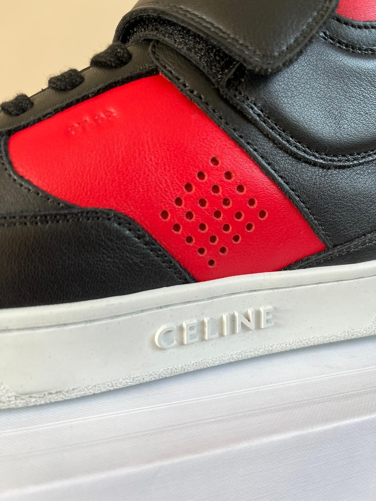 Celine High Top Sneaker With Scratch 05 in Black / Red Size US 10 / EU 43 - 9 Thumbnail